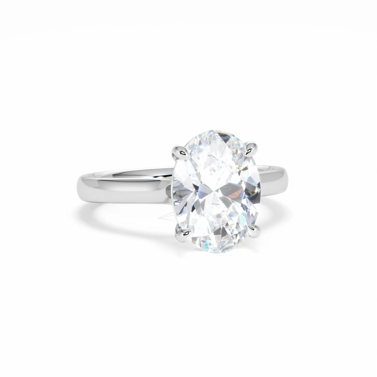 Amora Oval 3.00ct Lab Diamond Engagement Ring G/VS1 Set in 18K White Gold - Image 13