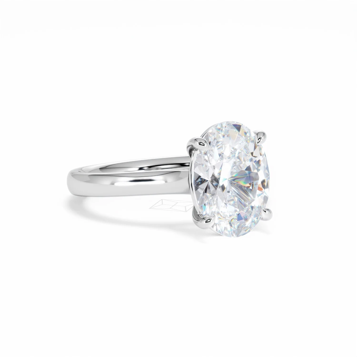 Amora Oval 3.00ct Lab Diamond Engagement Ring G/VS1 Set in 18K White Gold - Image 16