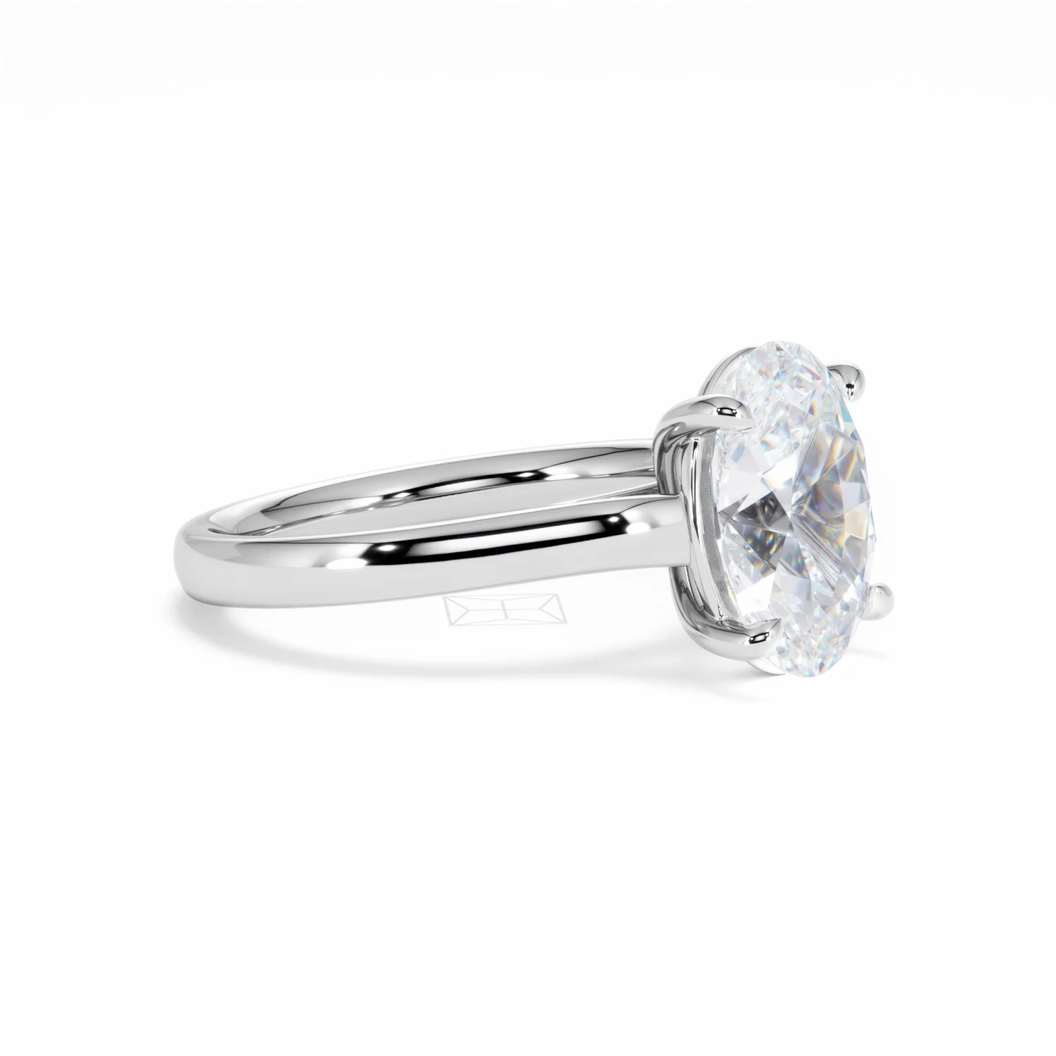 Amora Oval 3.00ct Lab Diamond Engagement Ring G/VS1 Set in 18K White Gold - Image 21