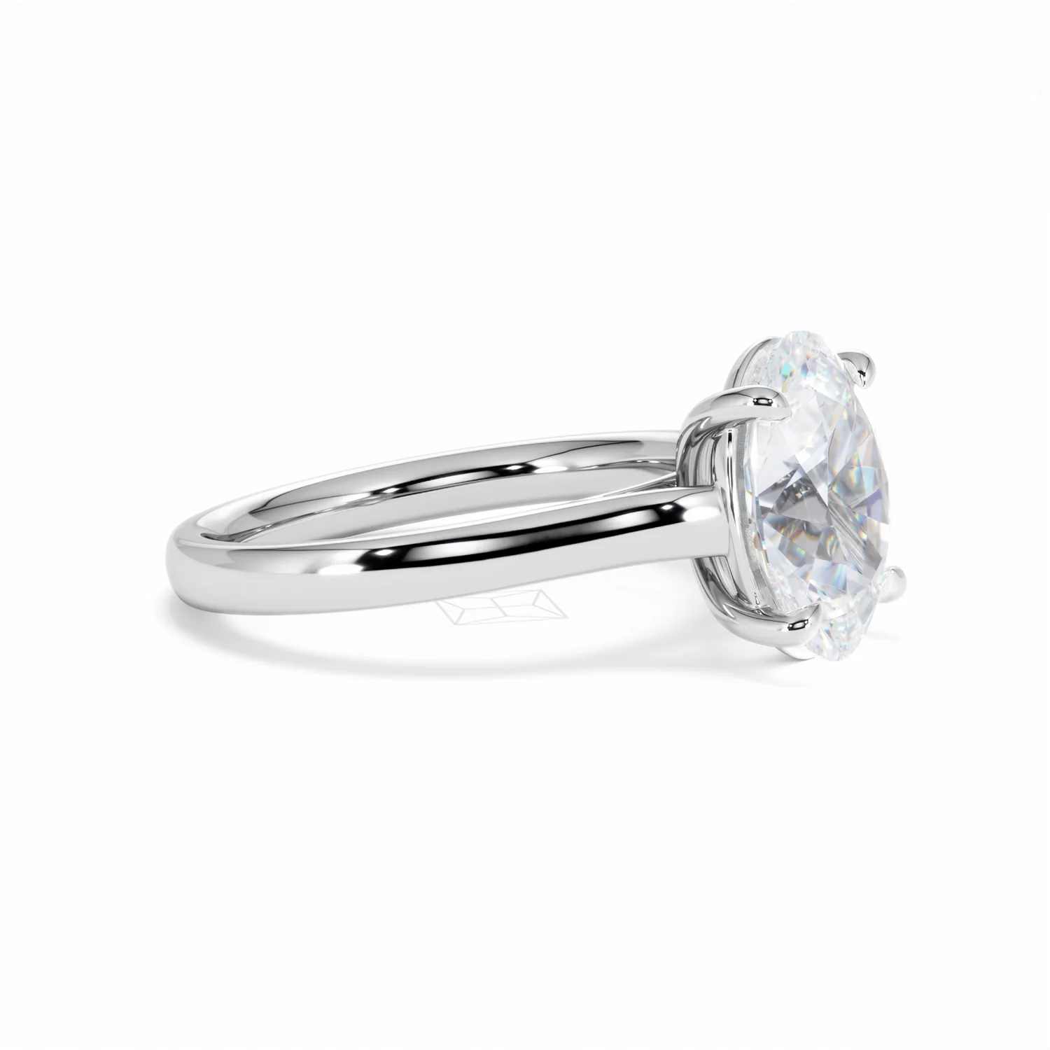 Amora Oval 3.00ct Lab Diamond Engagement Ring G/VS1 Set in 18K White Gold - Image 23
