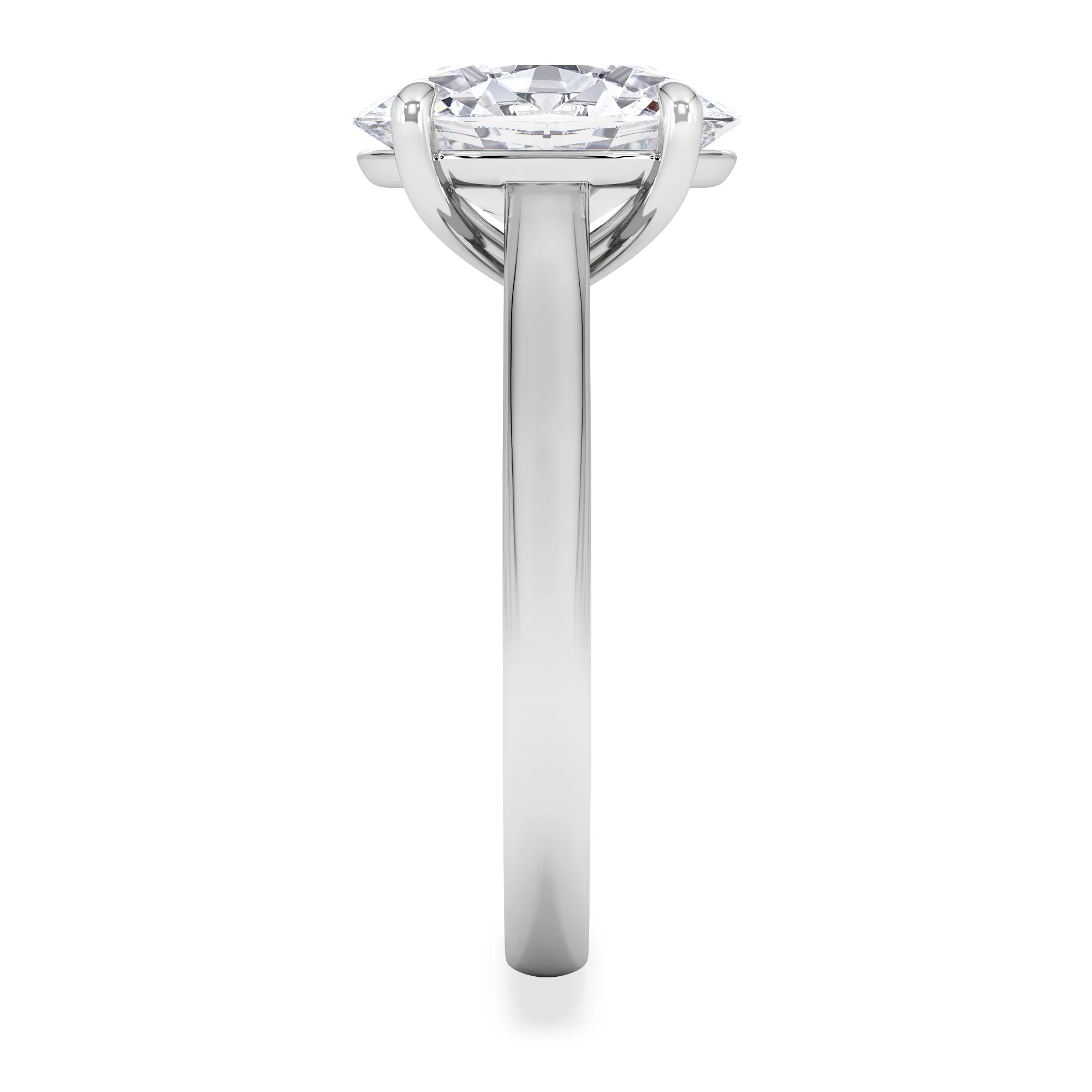 Amora Oval 3.00ct Lab Diamond Engagement Ring G/VS1 Set in 18K White Gold - Image 4