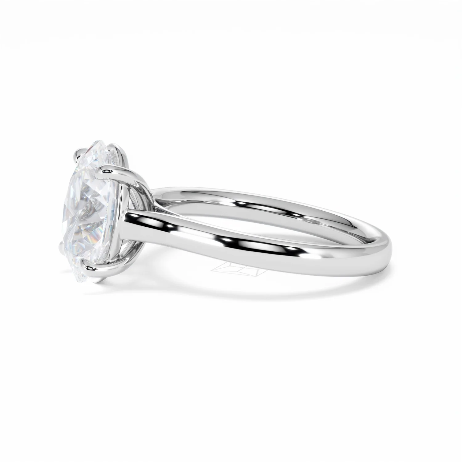 Amora Oval 3.00ct Lab Diamond Engagement Ring G/VS1 Set in 18K White Gold - Image 74
