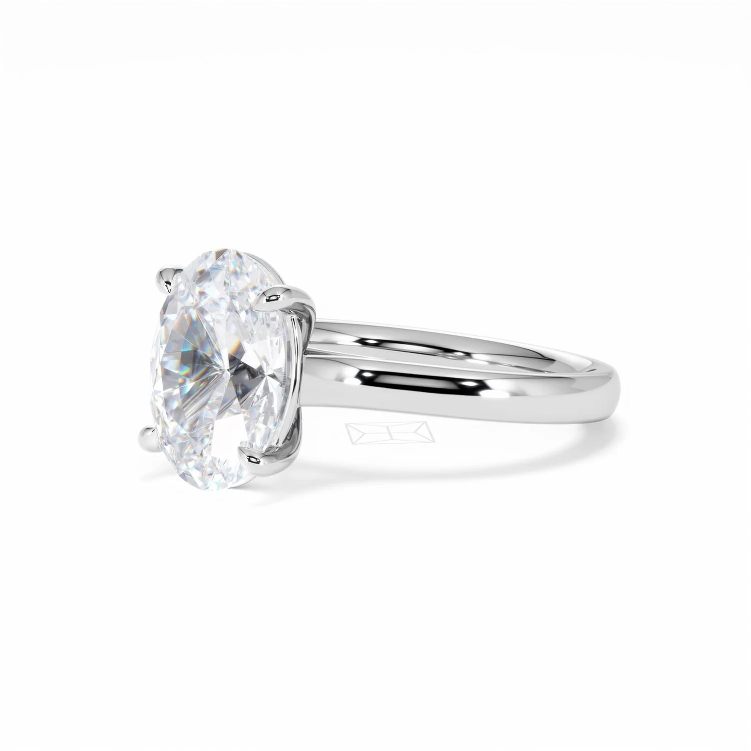 Amora Oval 3.00ct Lab Diamond Engagement Ring G/VS1 Set in 18K White Gold - Image 81