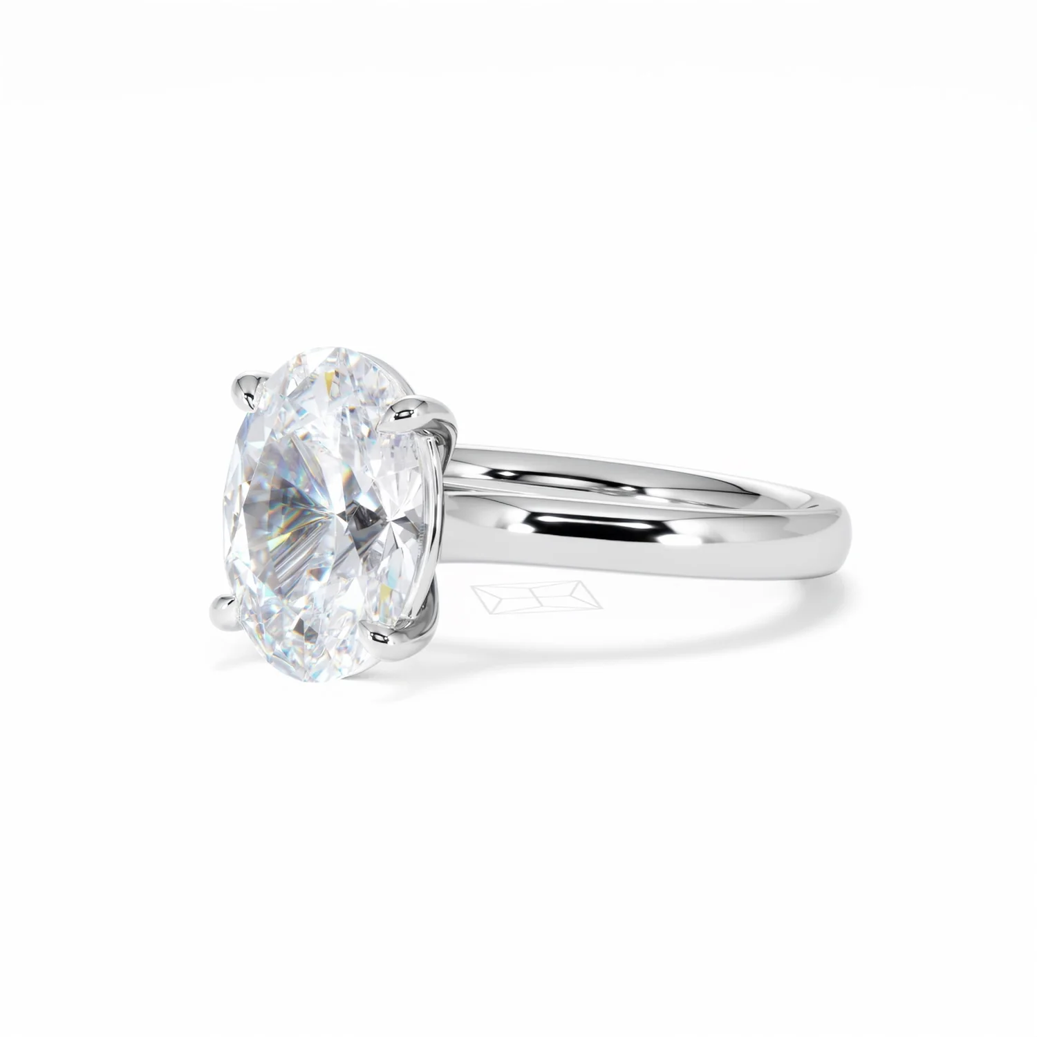 Amora Oval 3.00ct Lab Diamond Engagement Ring G/VS1 Set in 18K White Gold - Image 82