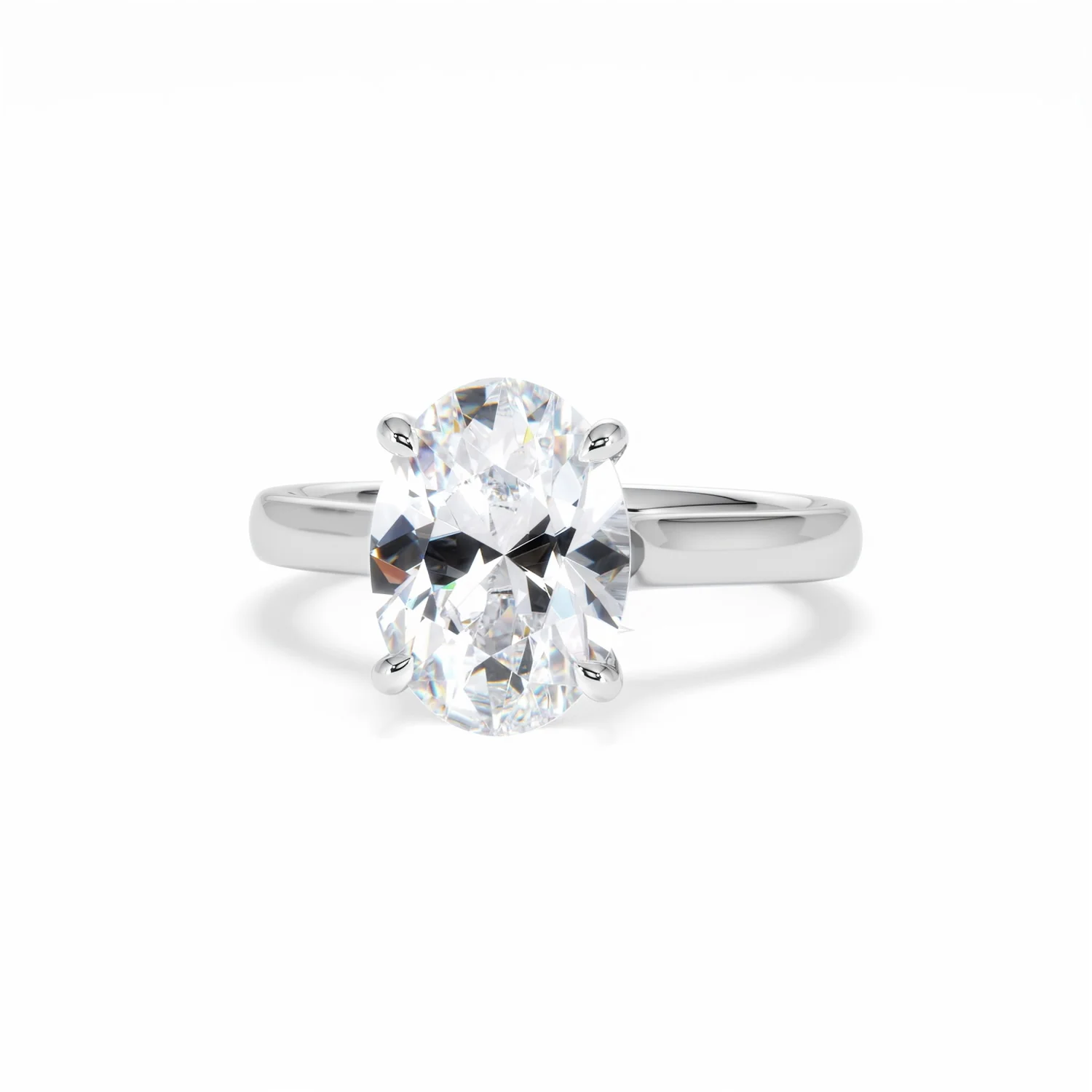 Amora Oval 3.00ct Lab Diamond Engagement Ring G/VS1 Set in 18K White Gold - Image 88