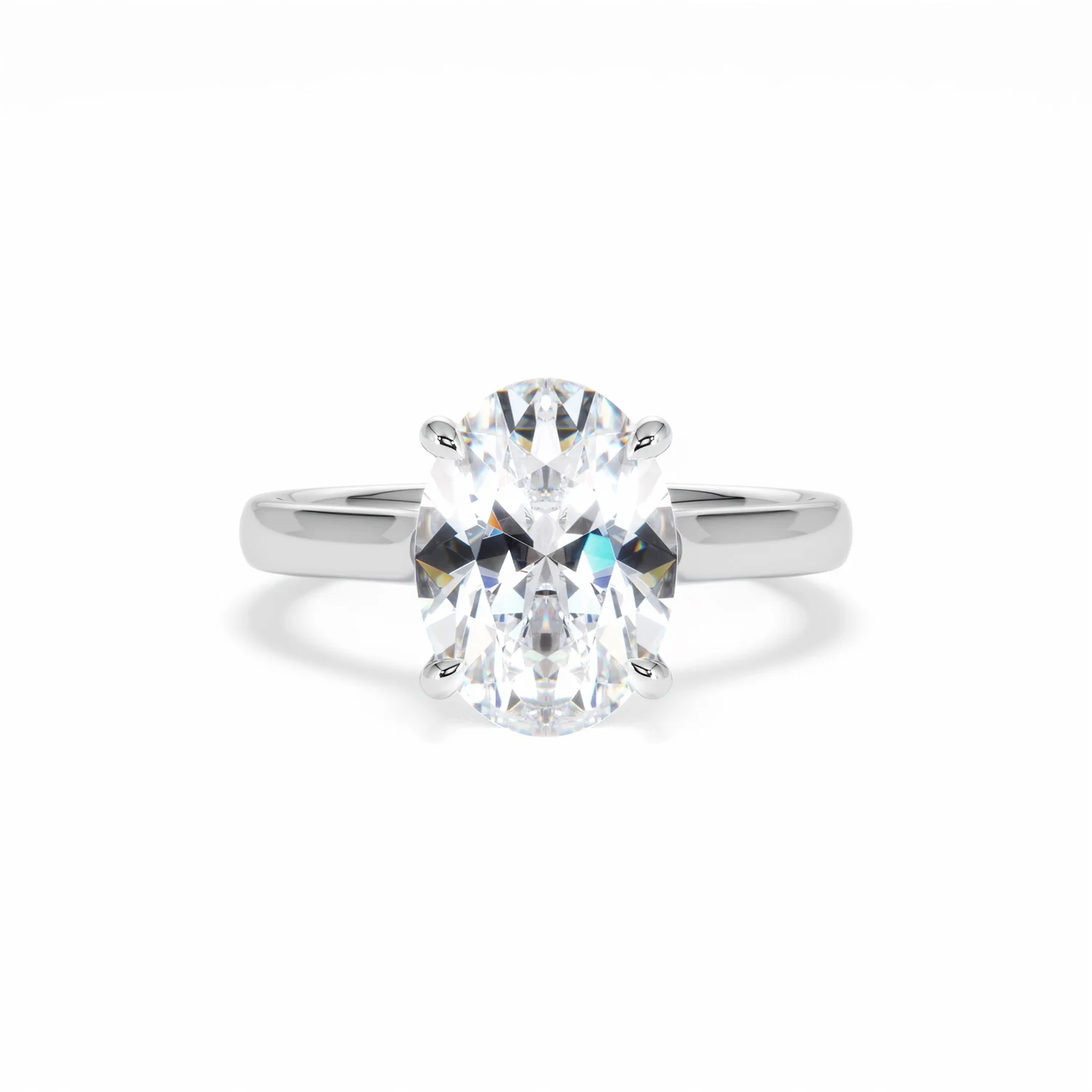 Amora Oval 3.00ct Lab Diamond Engagement Ring G/VS1 Set in Platinum - Image 10