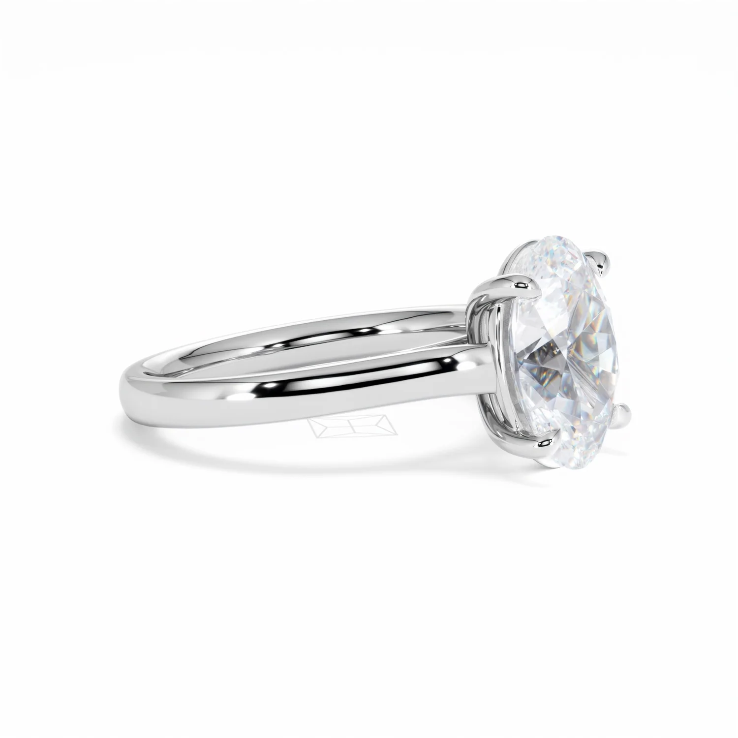Amora Oval 3.00ct Lab Diamond Engagement Ring G/VS1 Set in Platinum - Image 22