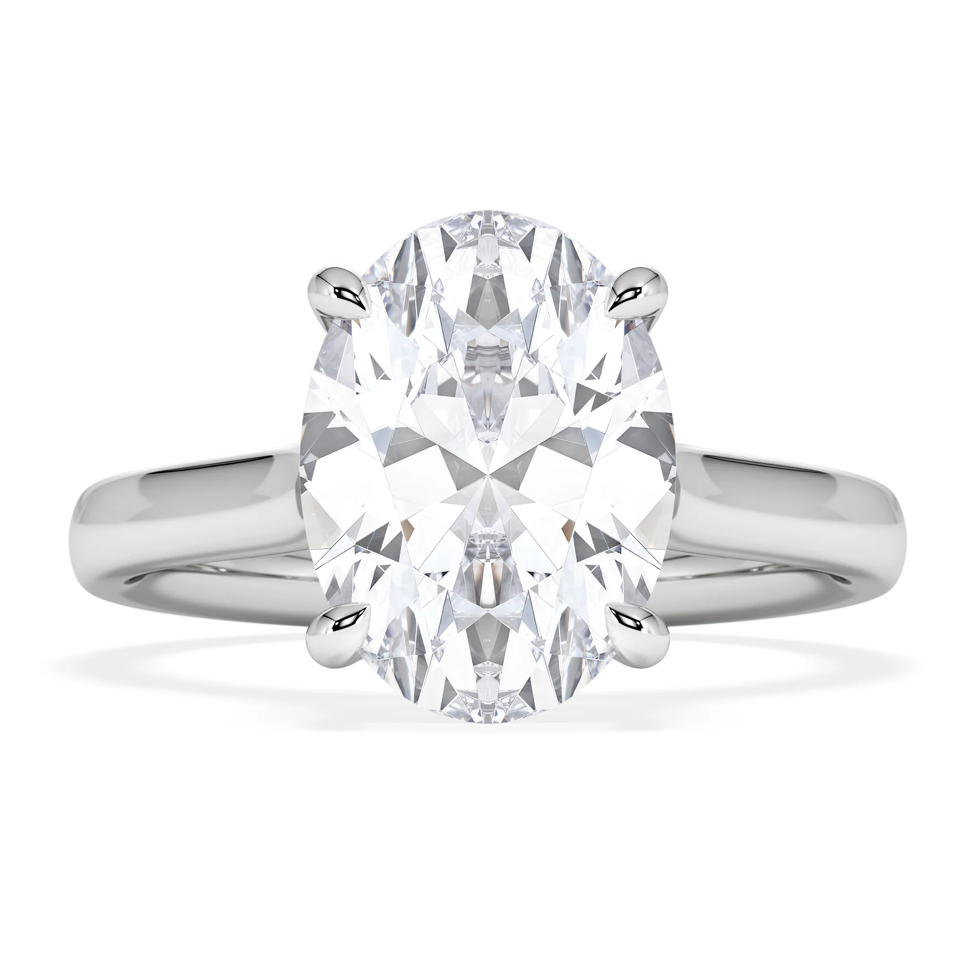 Amora Oval 3.00ct Lab Diamond Engagement Ring G/VS1 Set in Platinum - Image 5