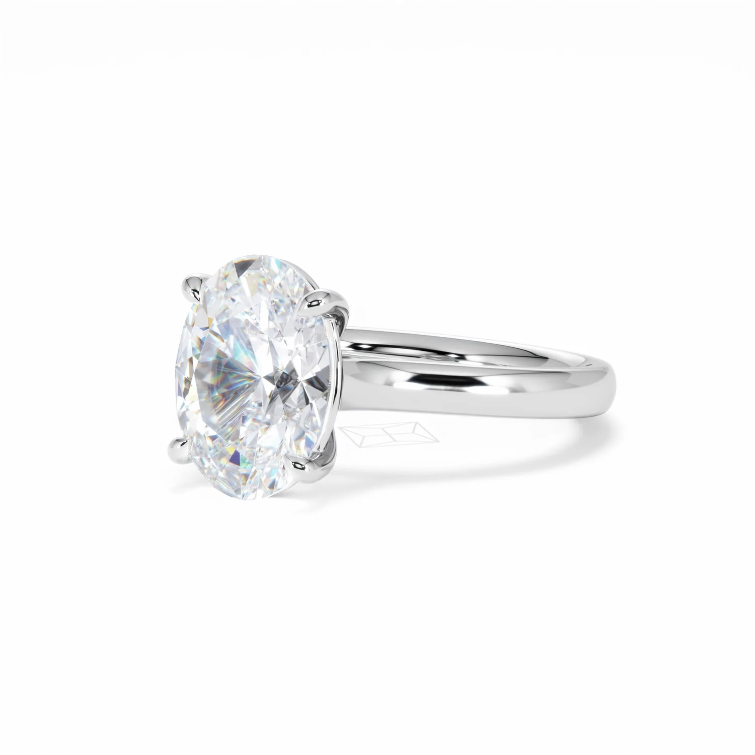 Amora Oval 3.00ct Lab Diamond Engagement Ring G/VS1 Set in Platinum - Image 83
