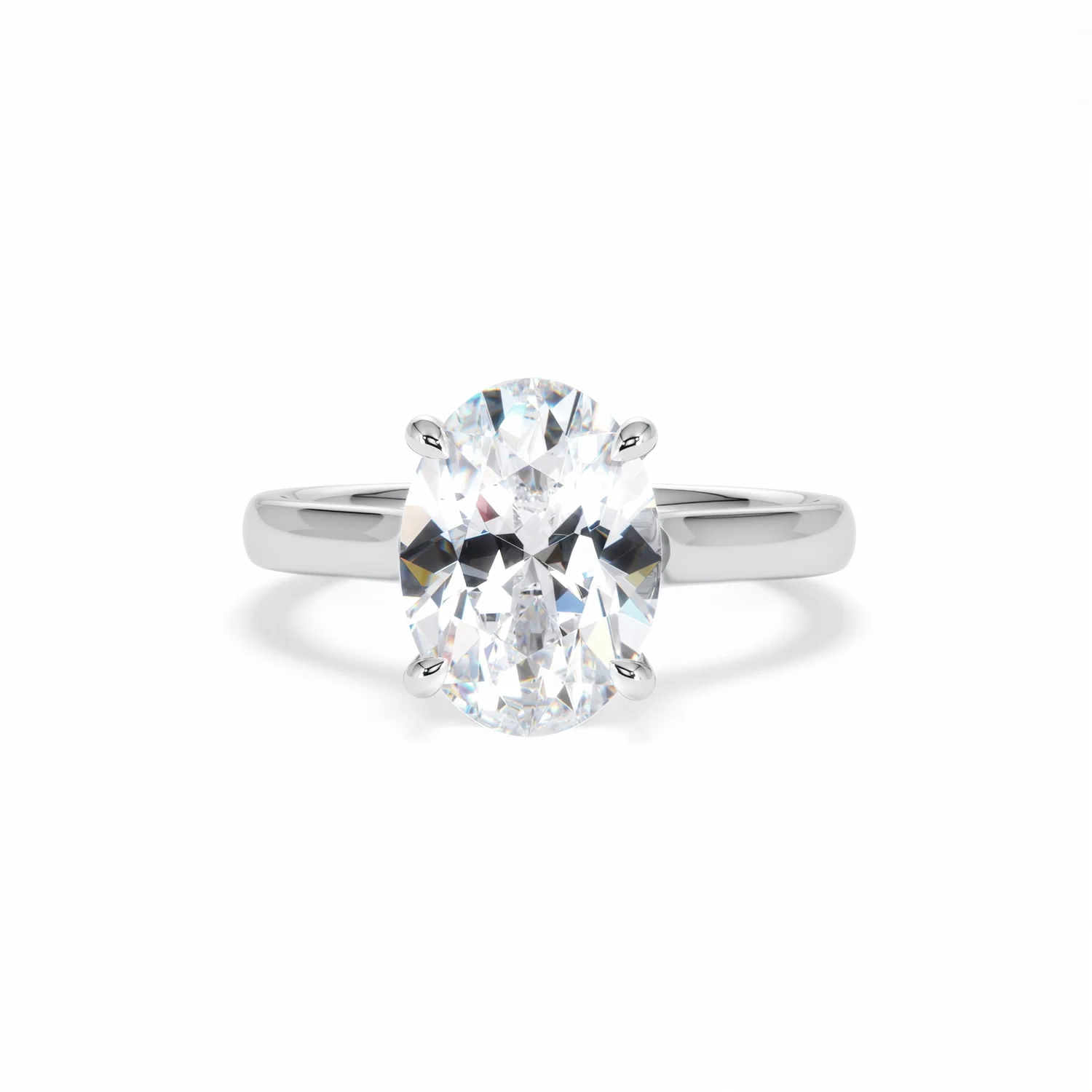 Amora Oval 3.00ct Lab Diamond Engagement Ring G/VS1 Set in Platinum - Image 89