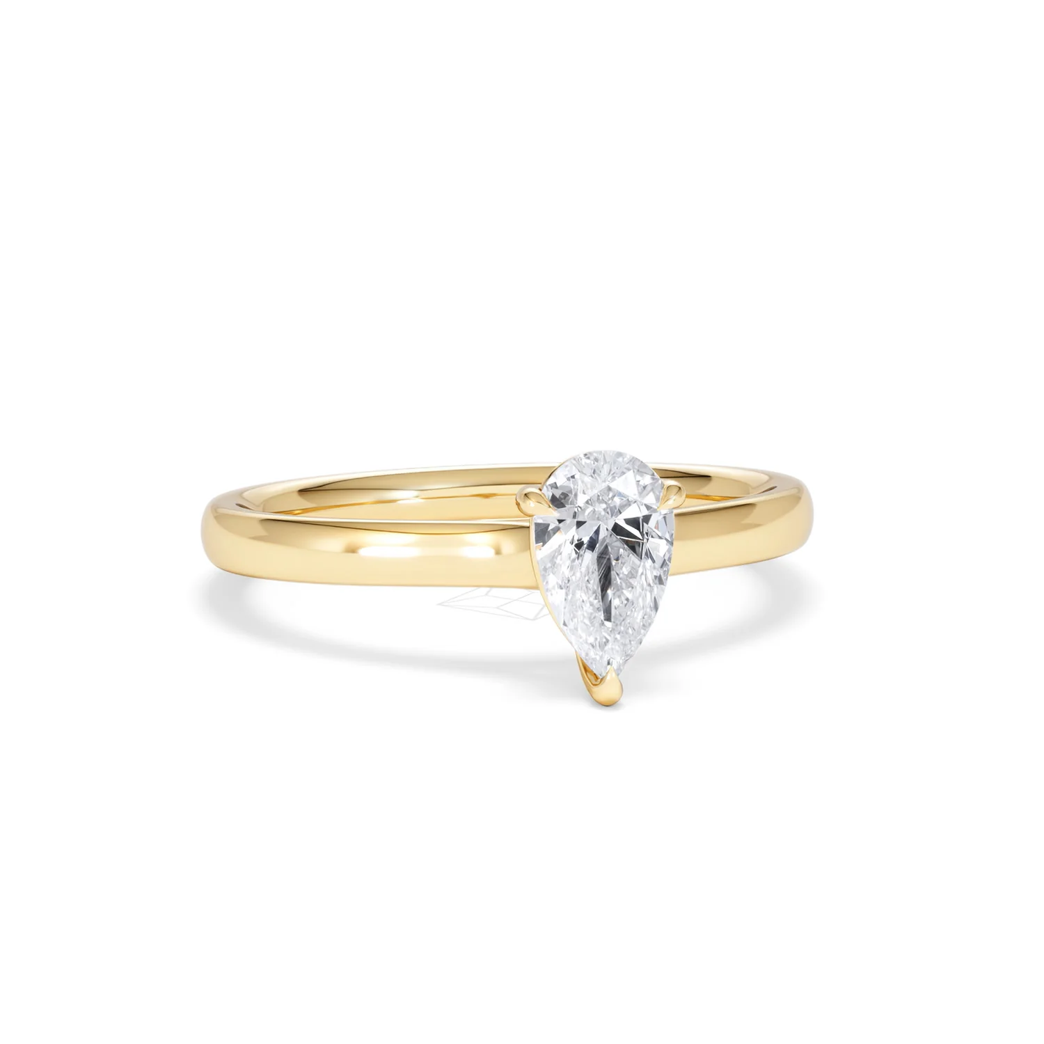 Amora Pear 0.50ct Lab Diamond Engagement Ring F/VS Set in 18K Gold - Image 11