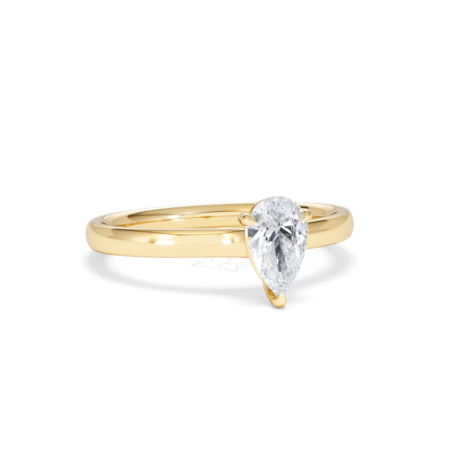 Amora Pear 0.50ct Lab Diamond Engagement Ring F/VS Set in 18K Gold - Image 12