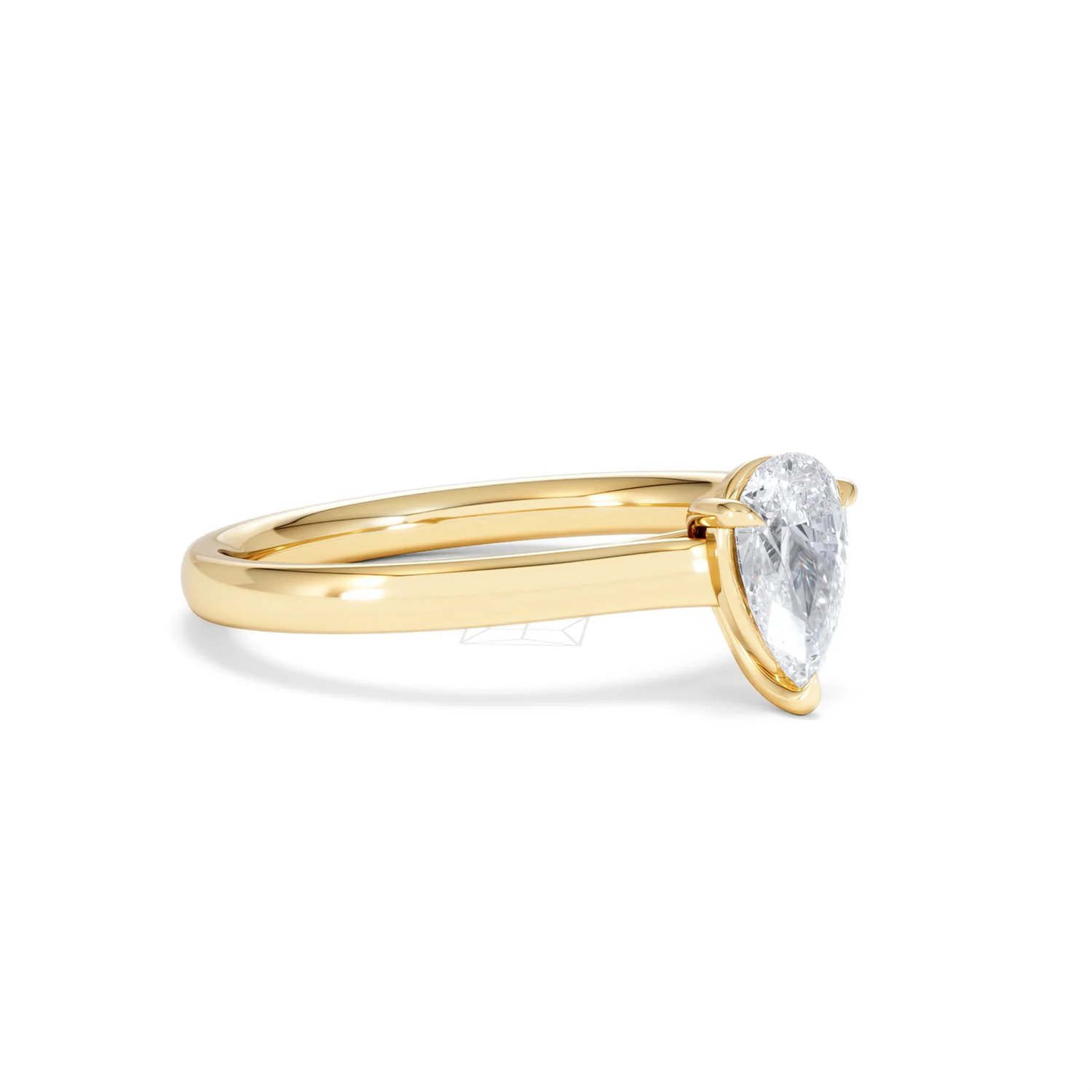 Amora Pear 0.50ct Lab Diamond Engagement Ring F/VS Set in 18K Gold - Image 17