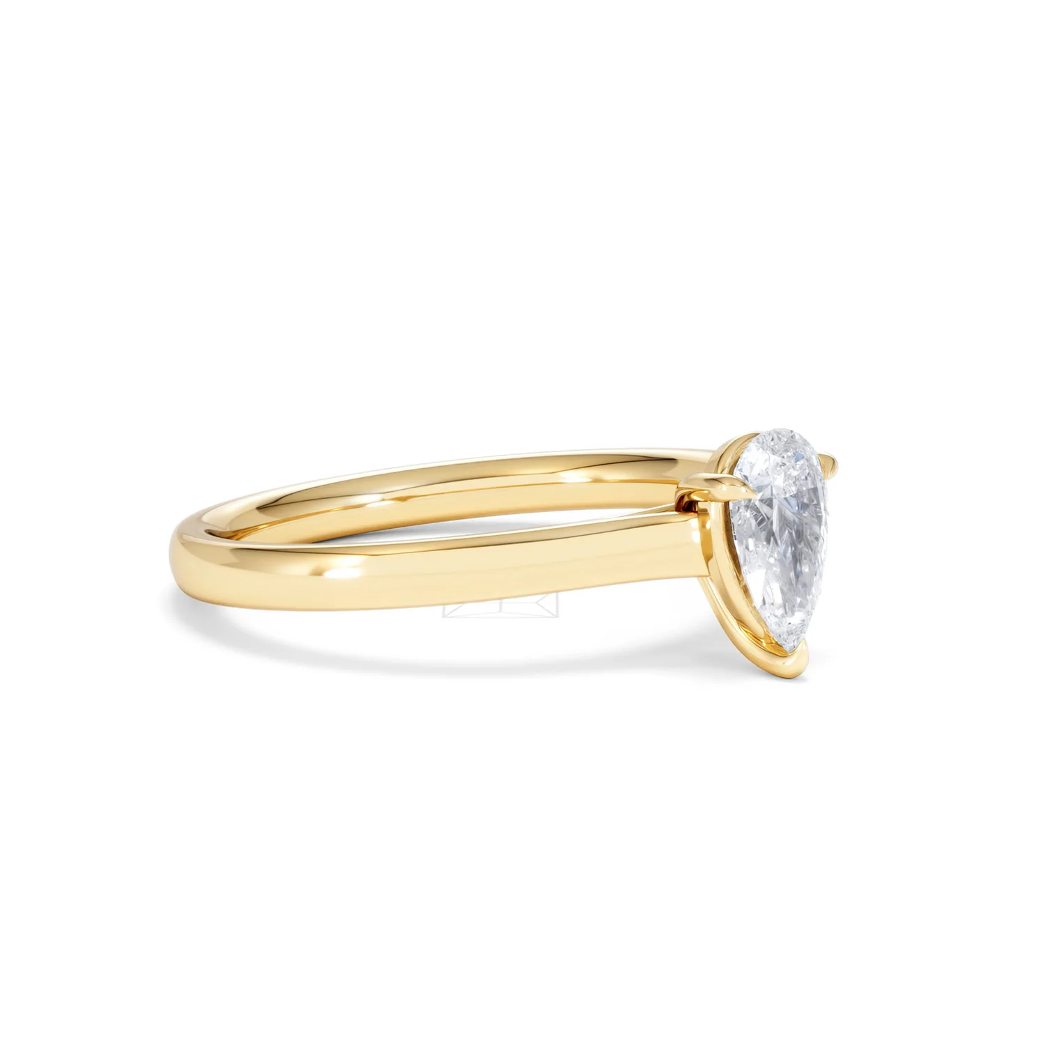 Amora Pear 0.50ct Lab Diamond Engagement Ring F/VS Set in 18K Gold - Image 18