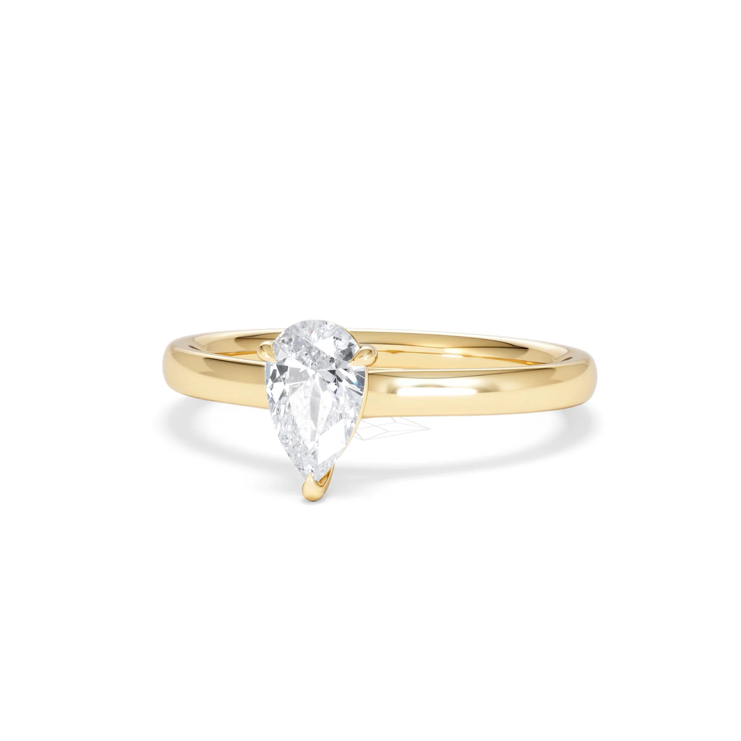 Amora Pear 0.50ct Lab Diamond Engagement Ring F/VS Set in 18K Gold - Image 85