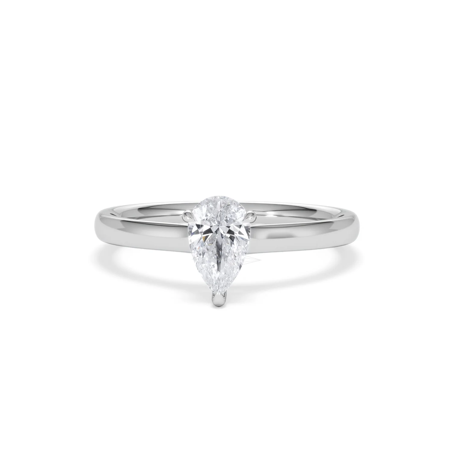 Amora Pear 0.50ct Lab Diamond Engagement Ring F/VS Set in 18K White Gold - Image 87