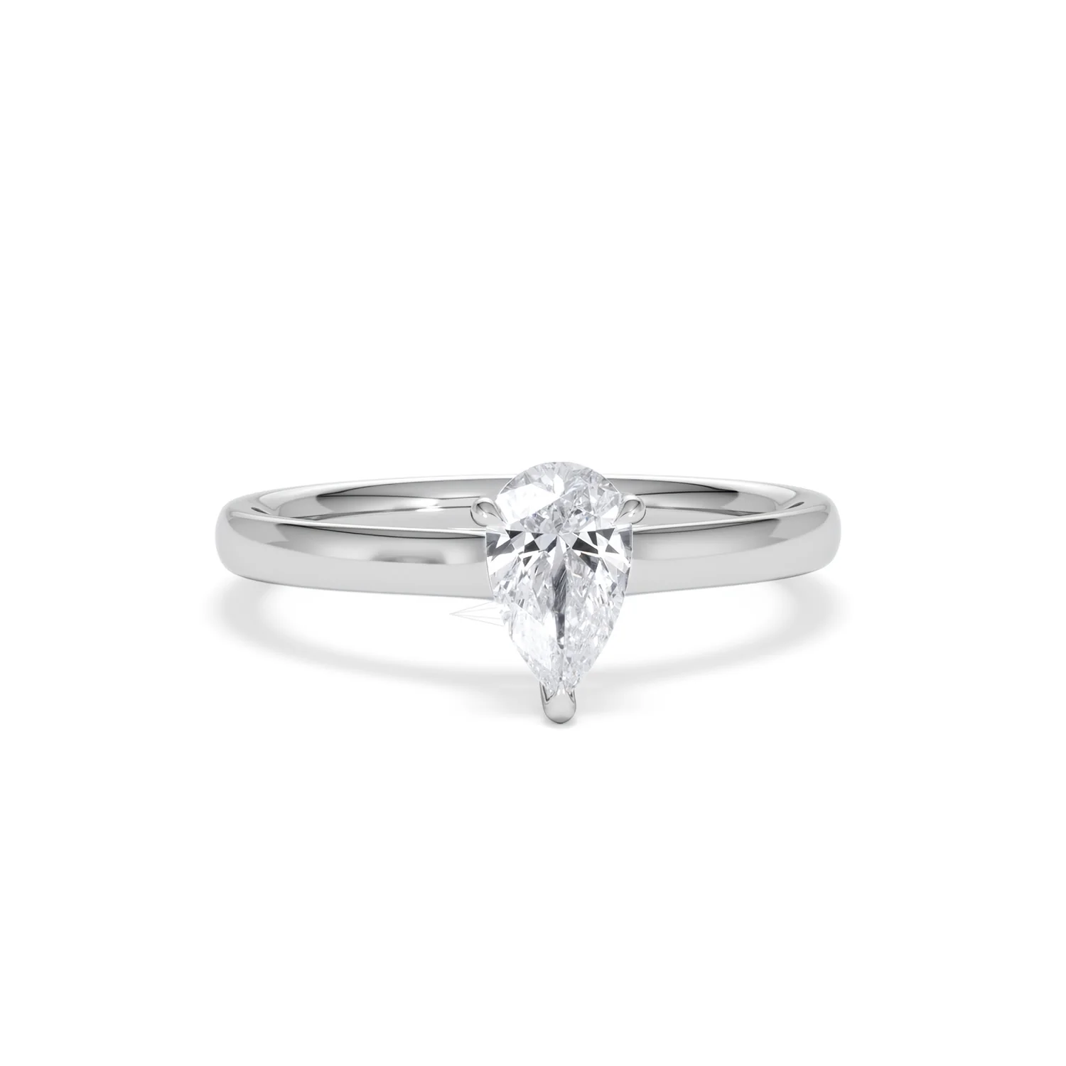 Amora Pear 0.50ct Lab Diamond Engagement Ring F/VS Set in 18K White Gold - Image 9