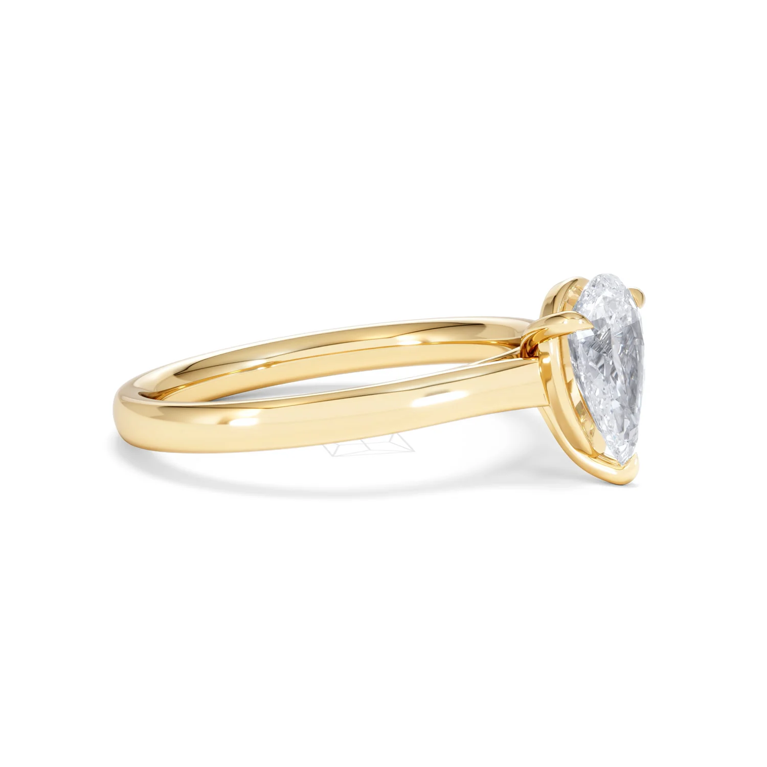 Amora Pear 1.00ct Lab Diamond Engagement Ring F/VS Set in 18K Gold - Image 21