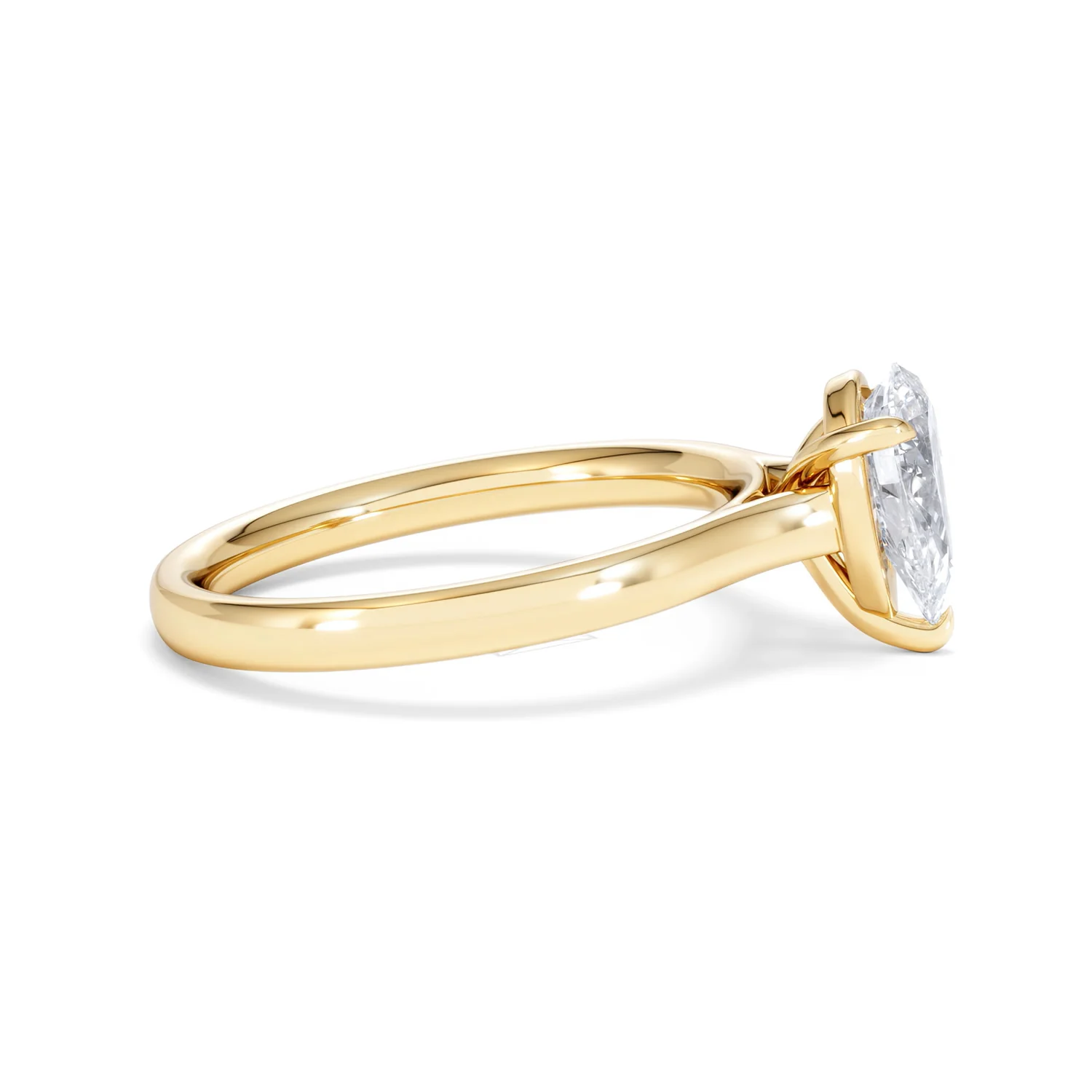 Amora Pear 1.00ct Lab Diamond Engagement Ring F/VS Set in 18K Gold - Image 26