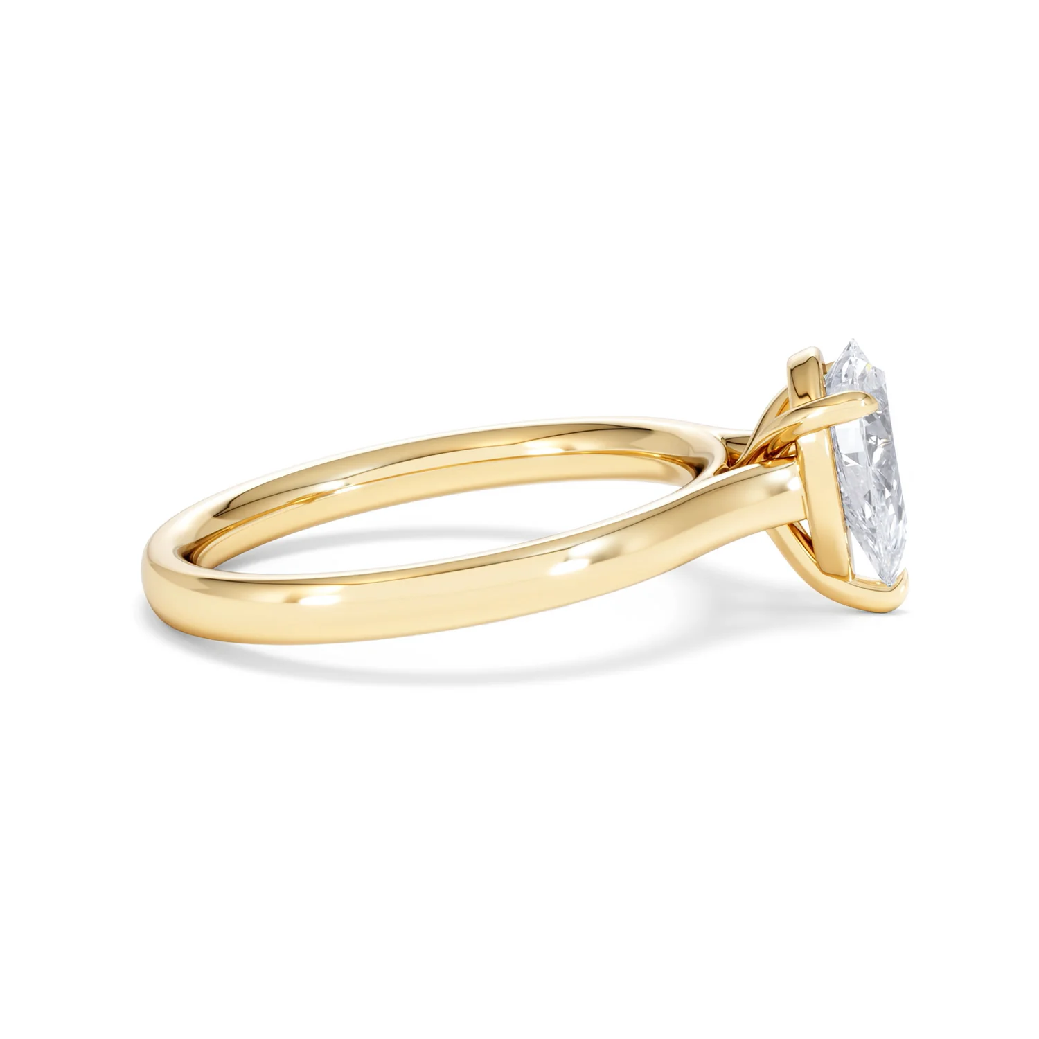 Amora Pear 1.00ct Lab Diamond Engagement Ring F/VS Set in 18K Gold - Image 27