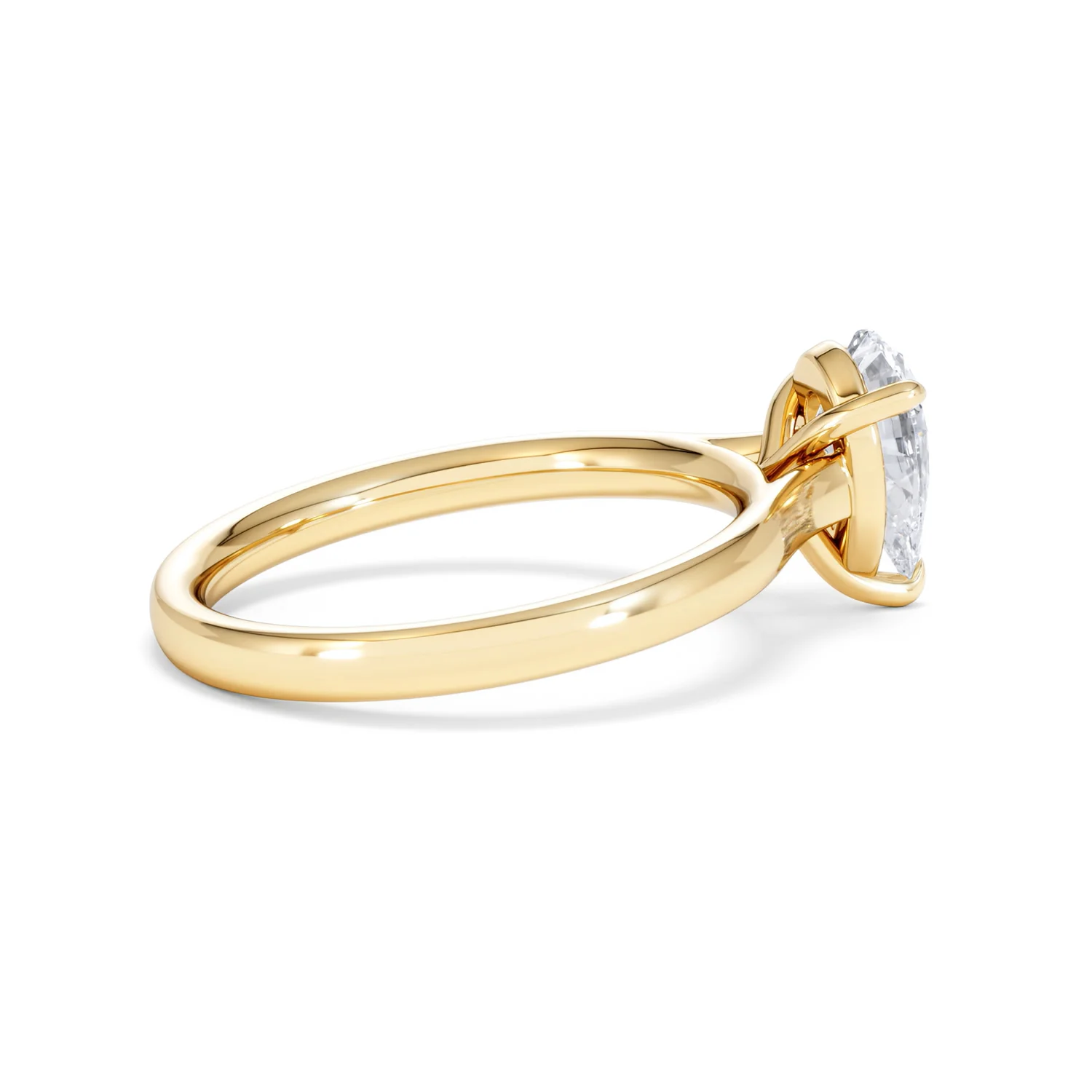 Amora Pear 1.00ct Lab Diamond Engagement Ring F/VS Set in 18K Gold - Image 32
