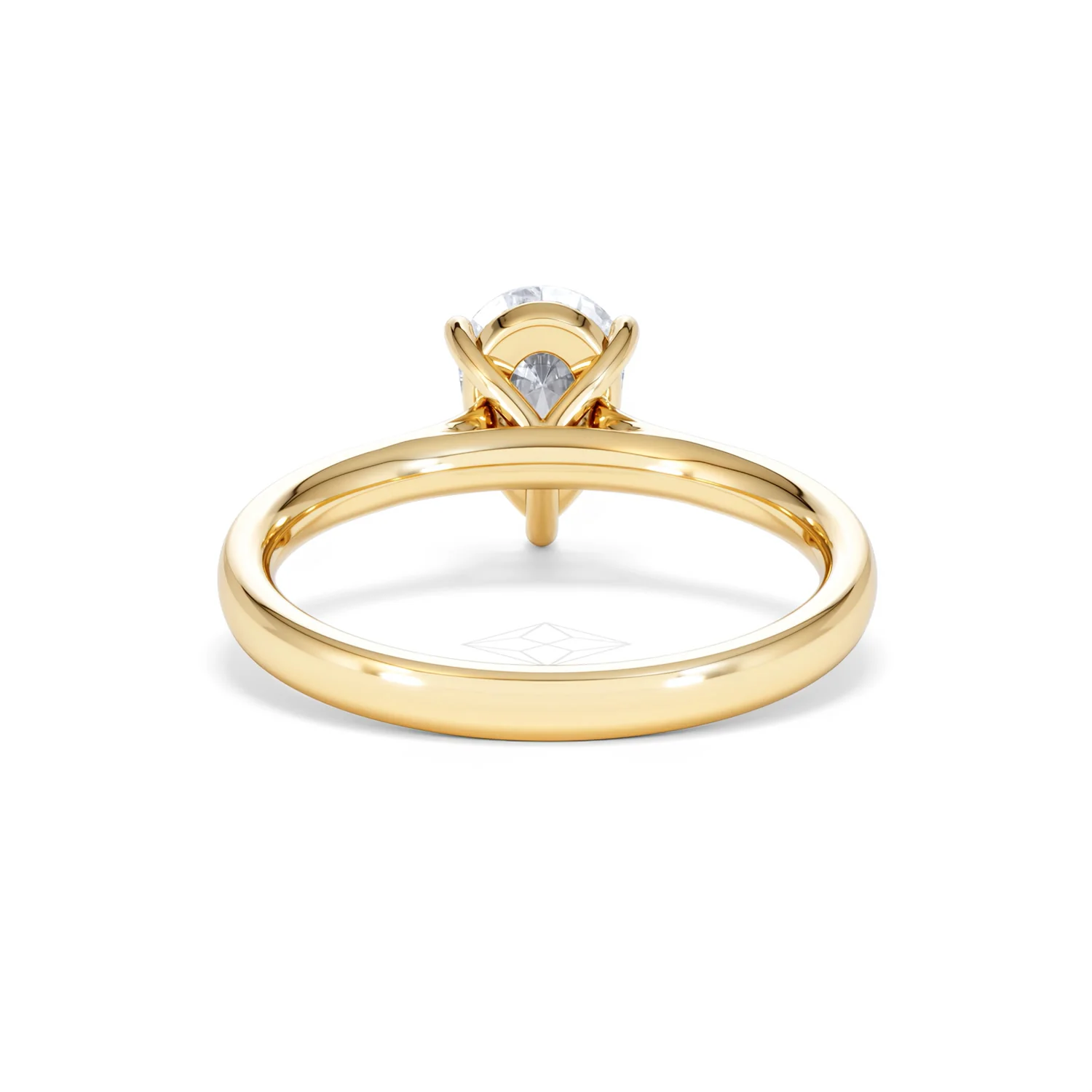Amora Pear 1.00ct Lab Diamond Engagement Ring F/VS Set in 18K Gold - Image 48