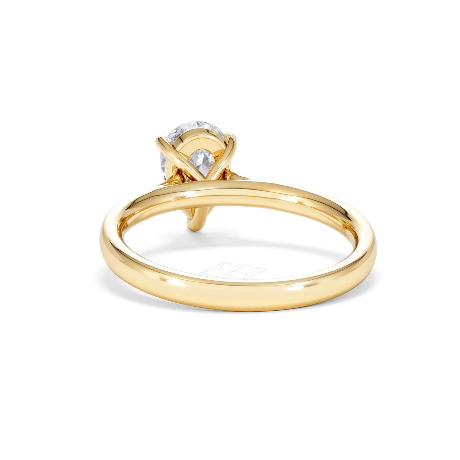 Amora Pear 1.00ct Lab Diamond Engagement Ring F/VS Set in 18K Gold - Image 51