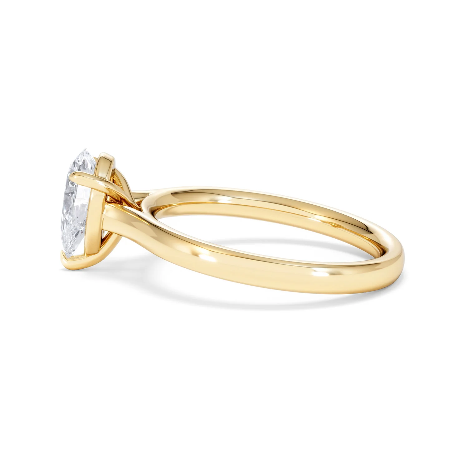 Amora Pear 1.00ct Lab Diamond Engagement Ring F/VS Set in 18K Gold - Image 67