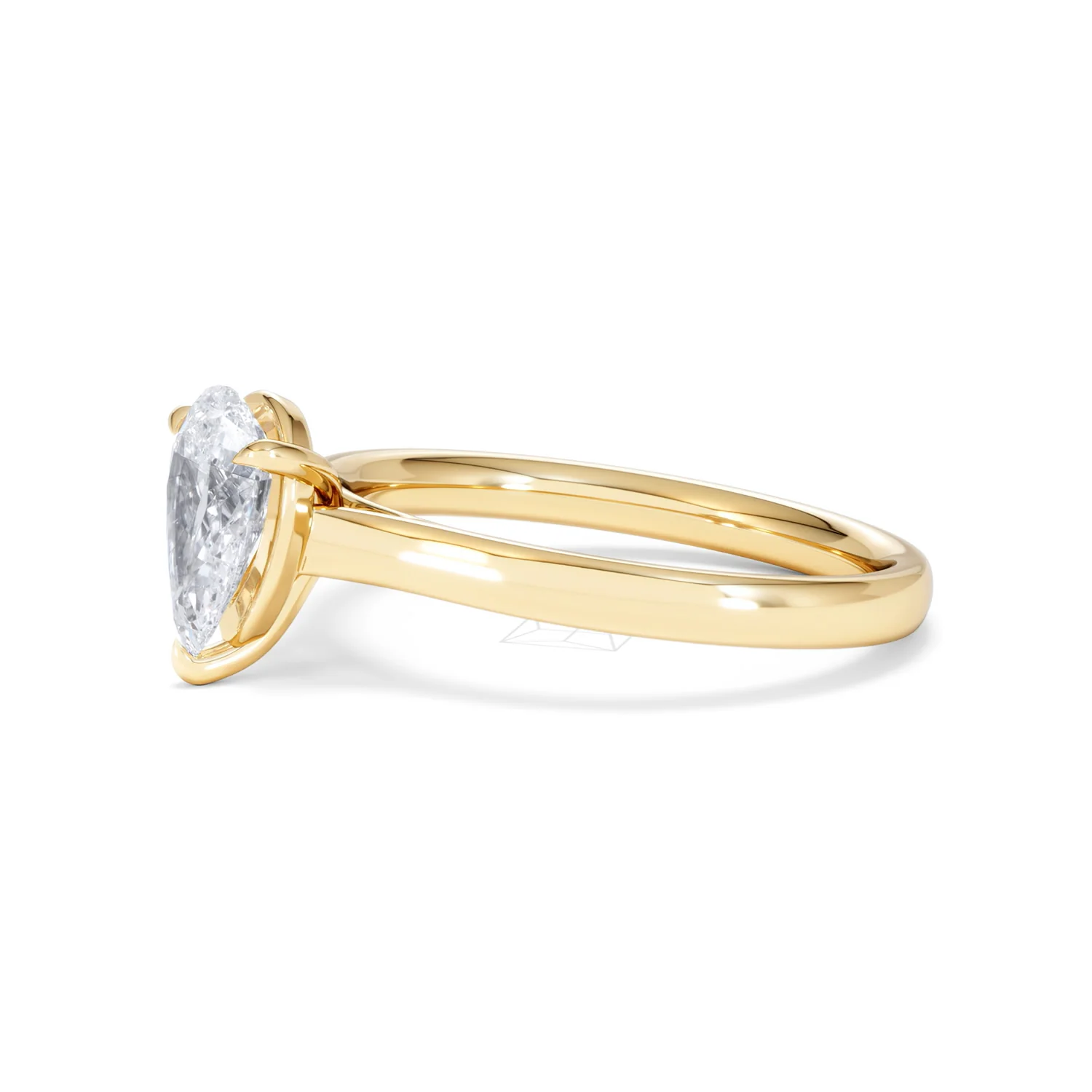 Amora Pear 1.00ct Lab Diamond Engagement Ring F/VS Set in 18K Gold - Image 74