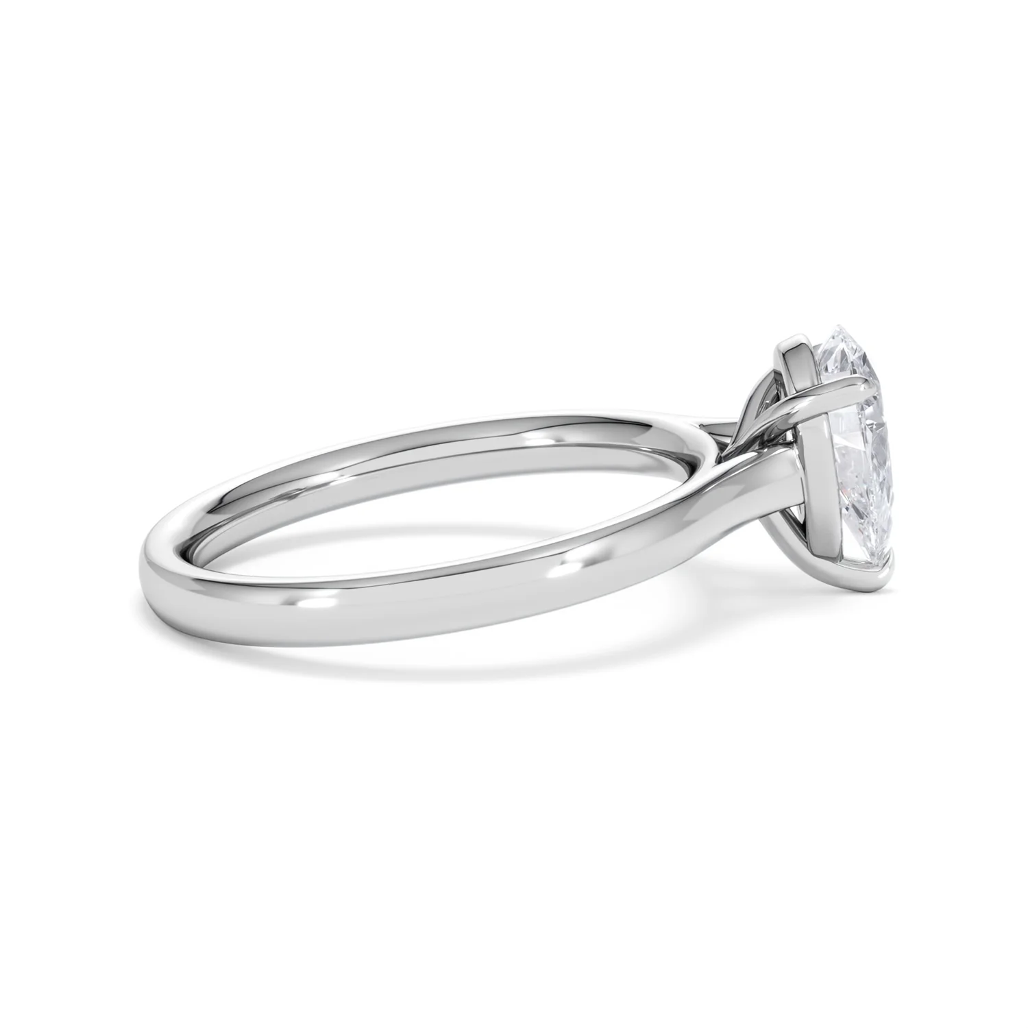 Amora Pear 1.00ct Lab Diamond Engagement Ring F/VS Set in 18K White Gold - Image 29
