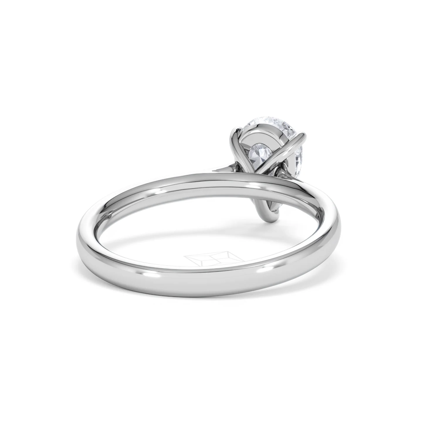Amora Pear 1.00ct Lab Diamond Engagement Ring F/VS Set in 18K White Gold - Image 43