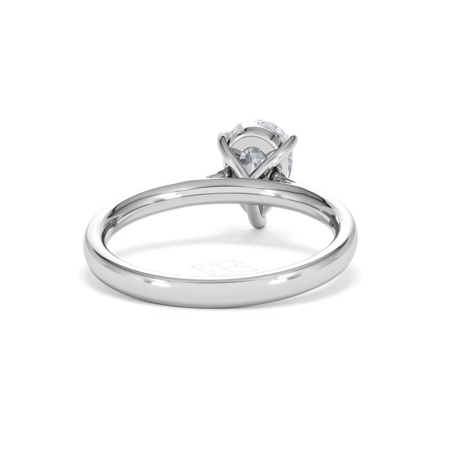 Amora Pear 1.00ct Lab Diamond Engagement Ring F/VS Set in 18K White Gold - Image 45