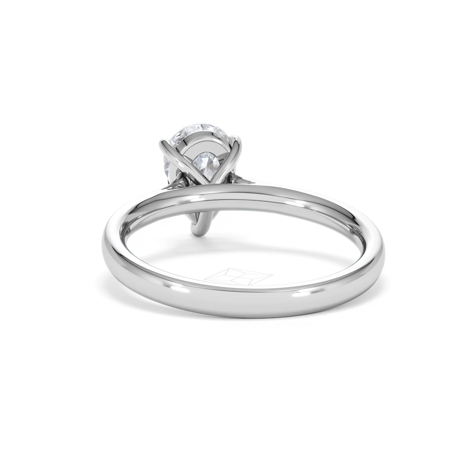 Amora Pear 1.00ct Lab Diamond Engagement Ring F/VS Set in 18K White Gold - Image 51