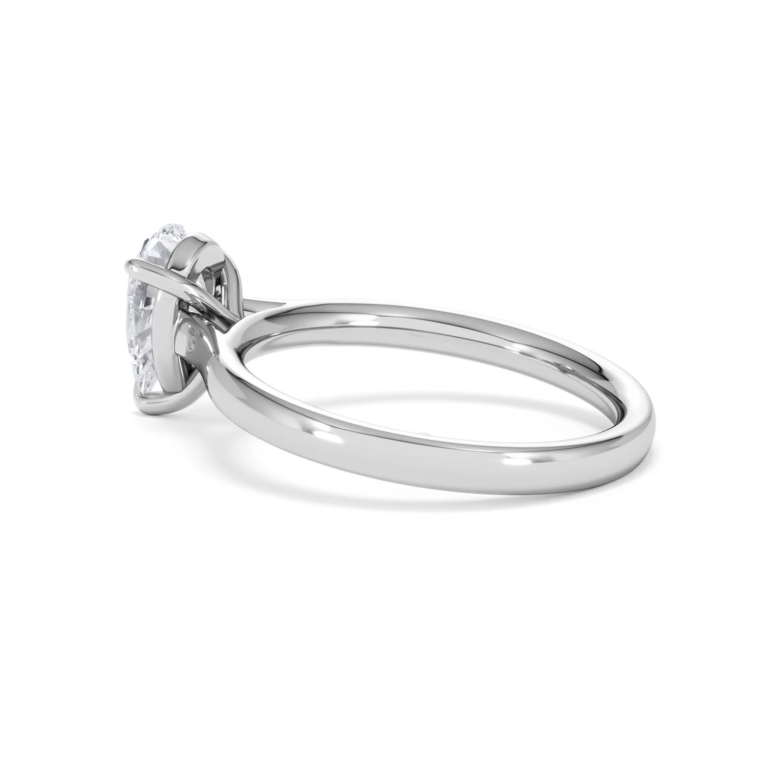 Amora Pear 1.00ct Lab Diamond Engagement Ring F/VS Set in 18K White Gold - Image 62