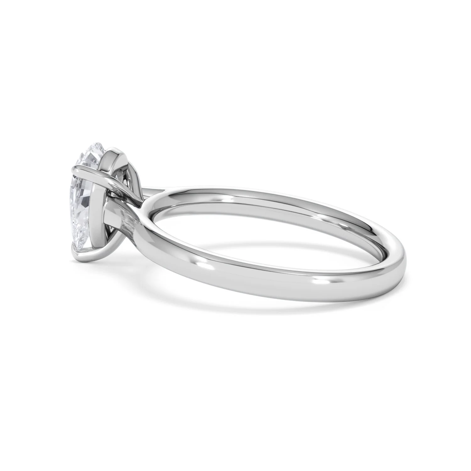 Amora Pear 1.00ct Lab Diamond Engagement Ring F/VS Set in 18K White Gold - Image 64