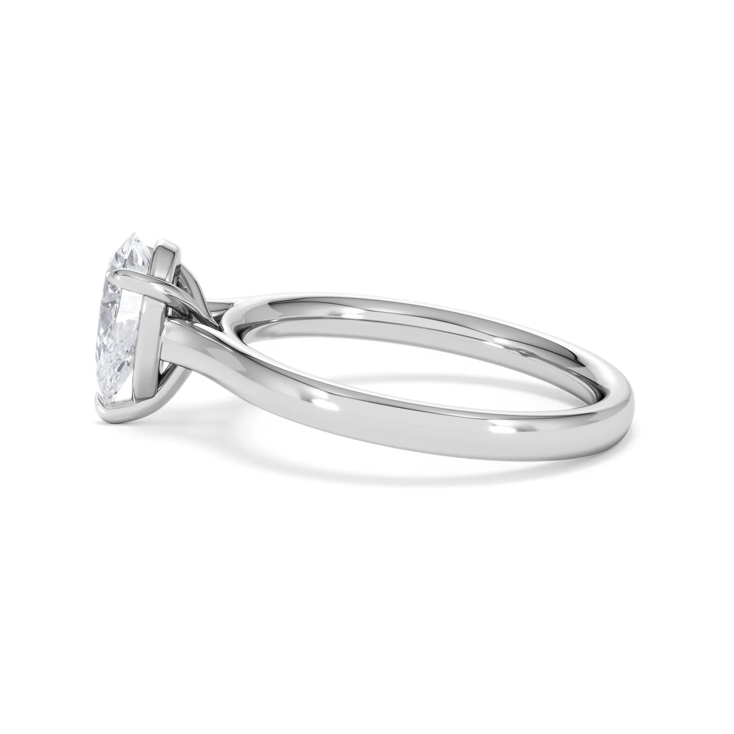 Amora Pear 1.00ct Lab Diamond Engagement Ring F/VS Set in 18K White Gold - Image 67