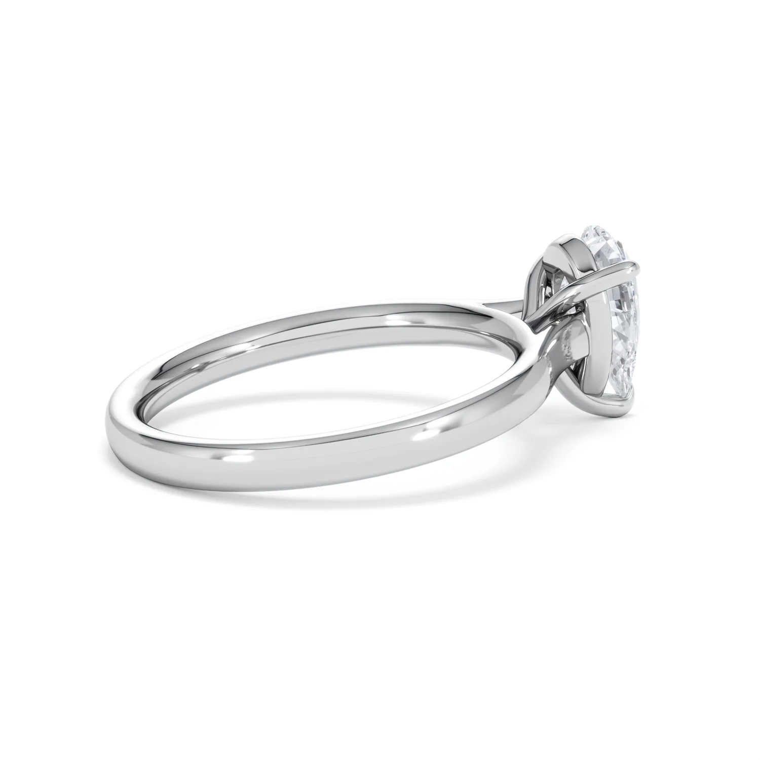 Amora Pear 1.00ct Lab Diamond Engagement Ring F/VS Set in Platinum - Image 33