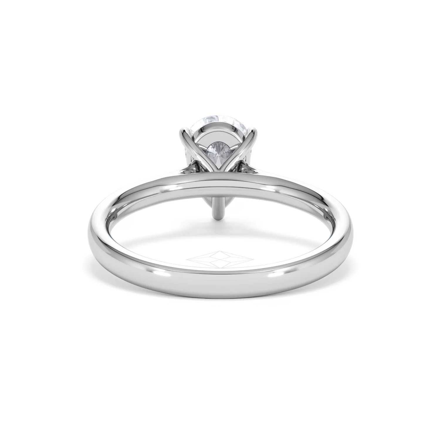 Amora Pear 1.00ct Lab Diamond Engagement Ring F/VS Set in Platinum - Image 48