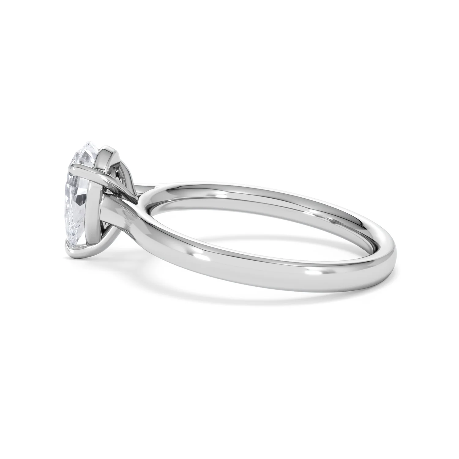 Amora Pear 1.00ct Lab Diamond Engagement Ring F/VS Set in Platinum - Image 65
