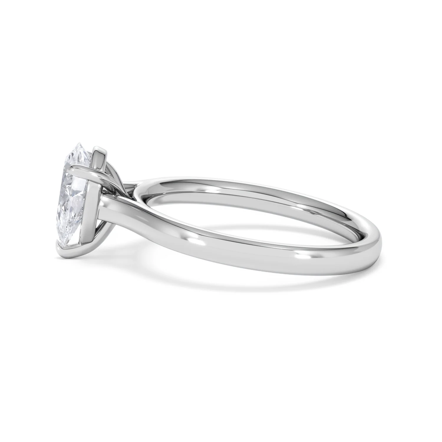 Amora Pear 1.00ct Lab Diamond Engagement Ring F/VS Set in Platinum - Image 68
