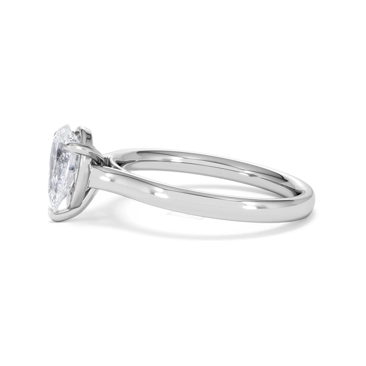 Amora Pear 1.00ct Lab Diamond Engagement Ring F/VS Set in Platinum - Image 71