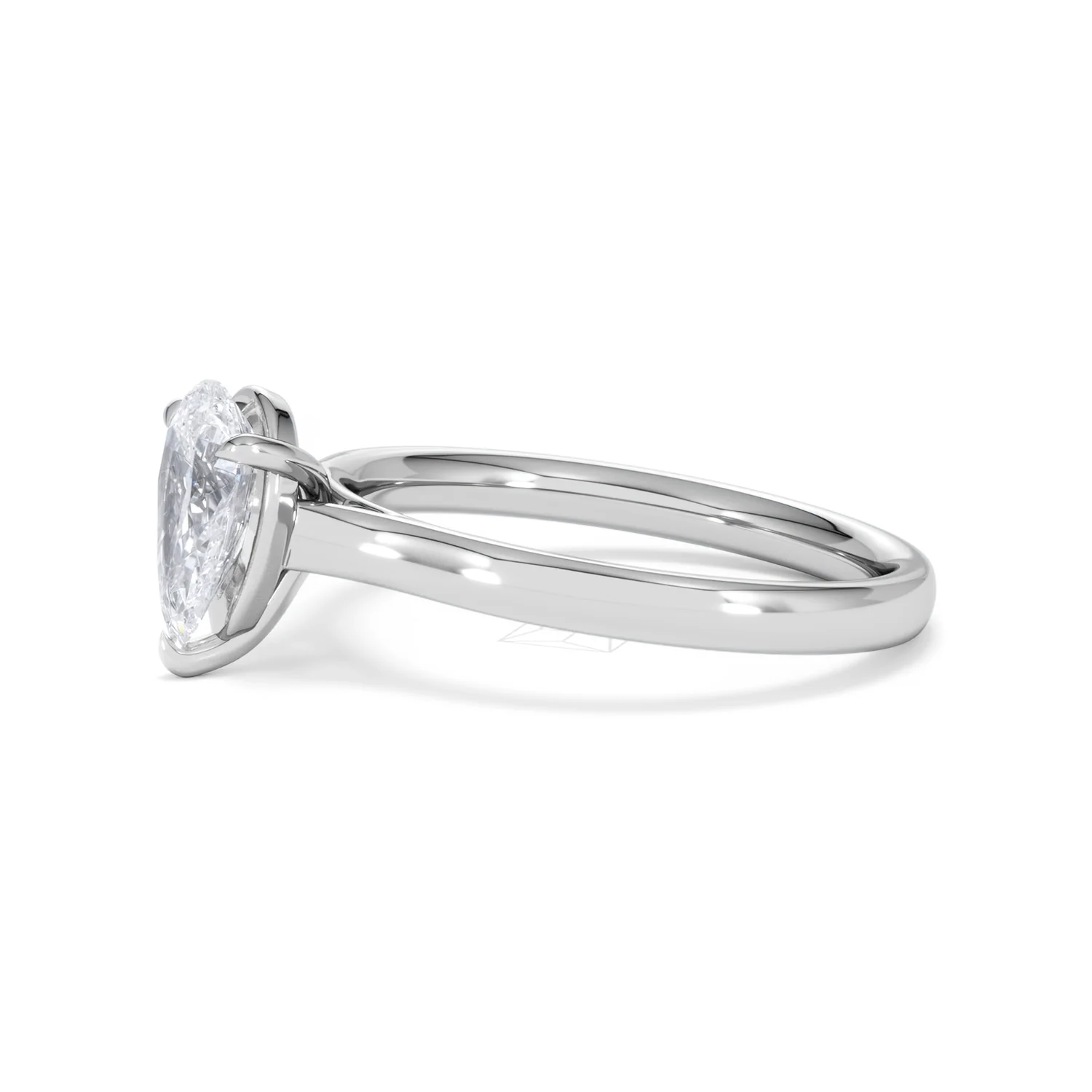 Amora Pear 1.00ct Lab Diamond Engagement Ring F/VS Set in Platinum - Image 73
