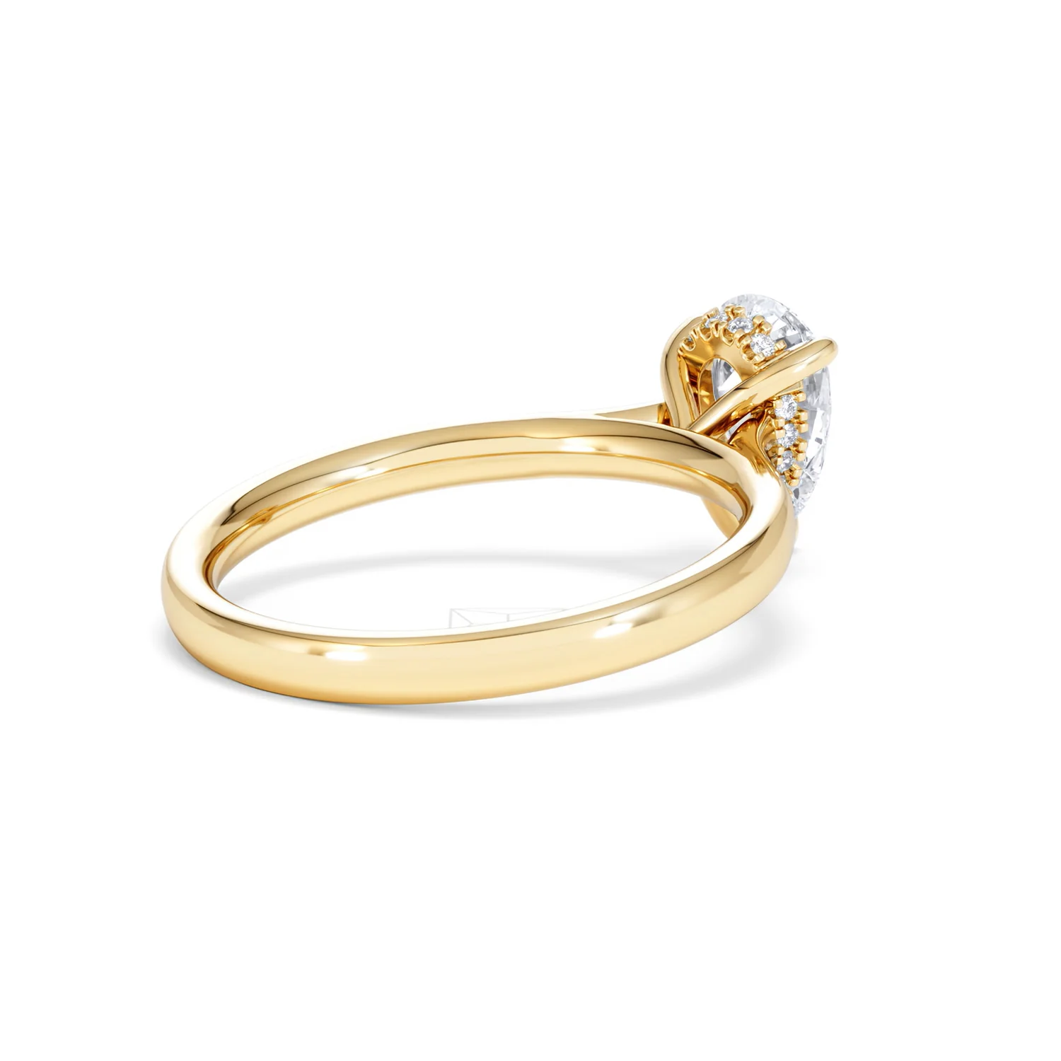 Amora Pear 1.07ct Hidden Halo Lab Diamond Engagement Ring F/VS Set in 18K Gold - Image 38