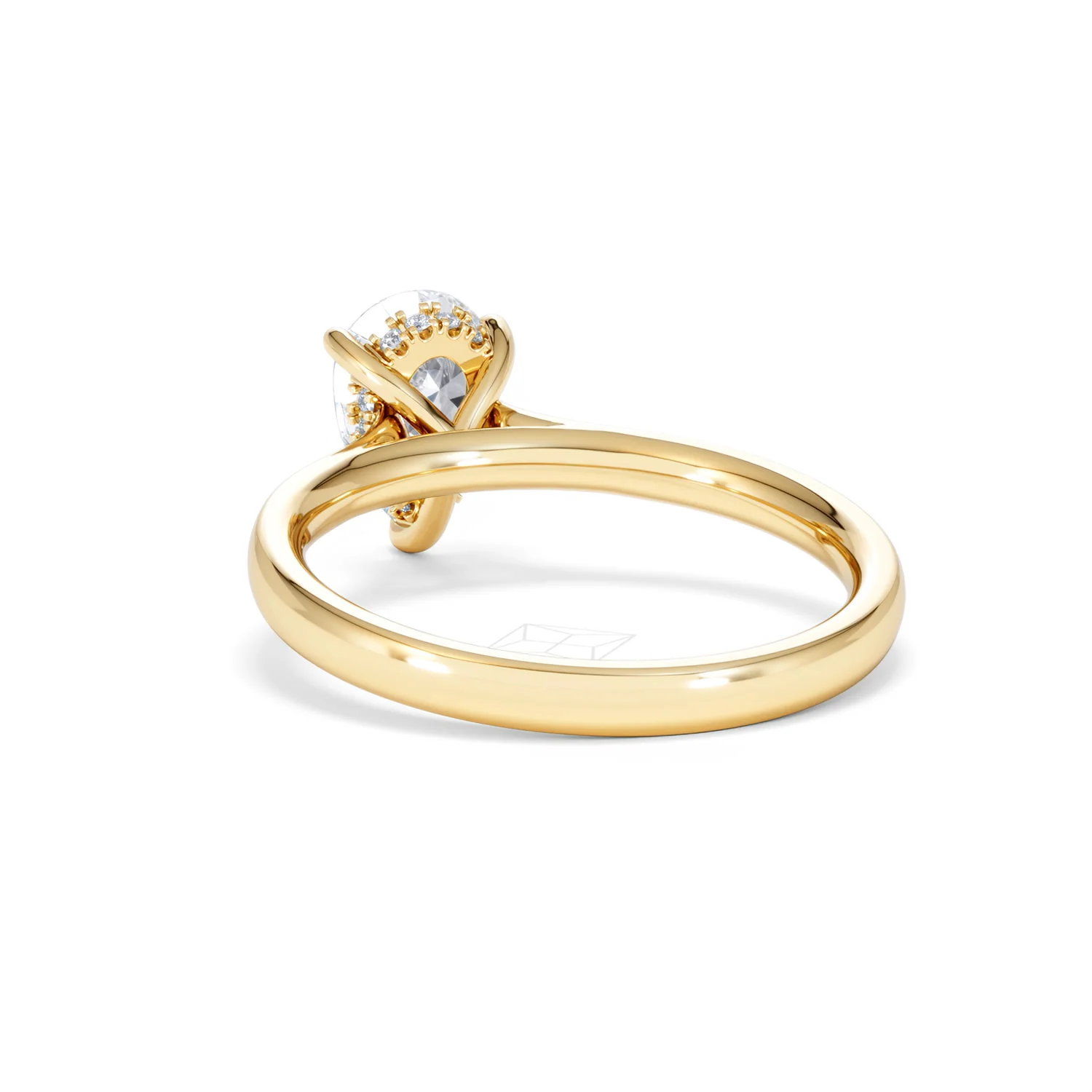 Amora Pear 1.07ct Hidden Halo Lab Diamond Engagement Ring F/VS Set in 18K Gold - Image 53