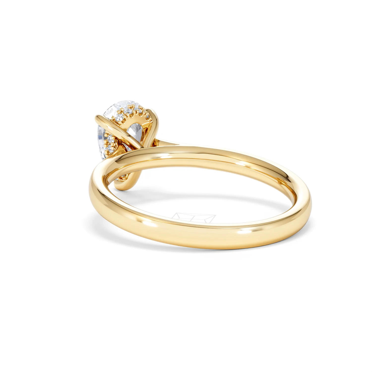 Amora Pear 1.07ct Hidden Halo Lab Diamond Engagement Ring F/VS Set in 18K Gold - Image 55