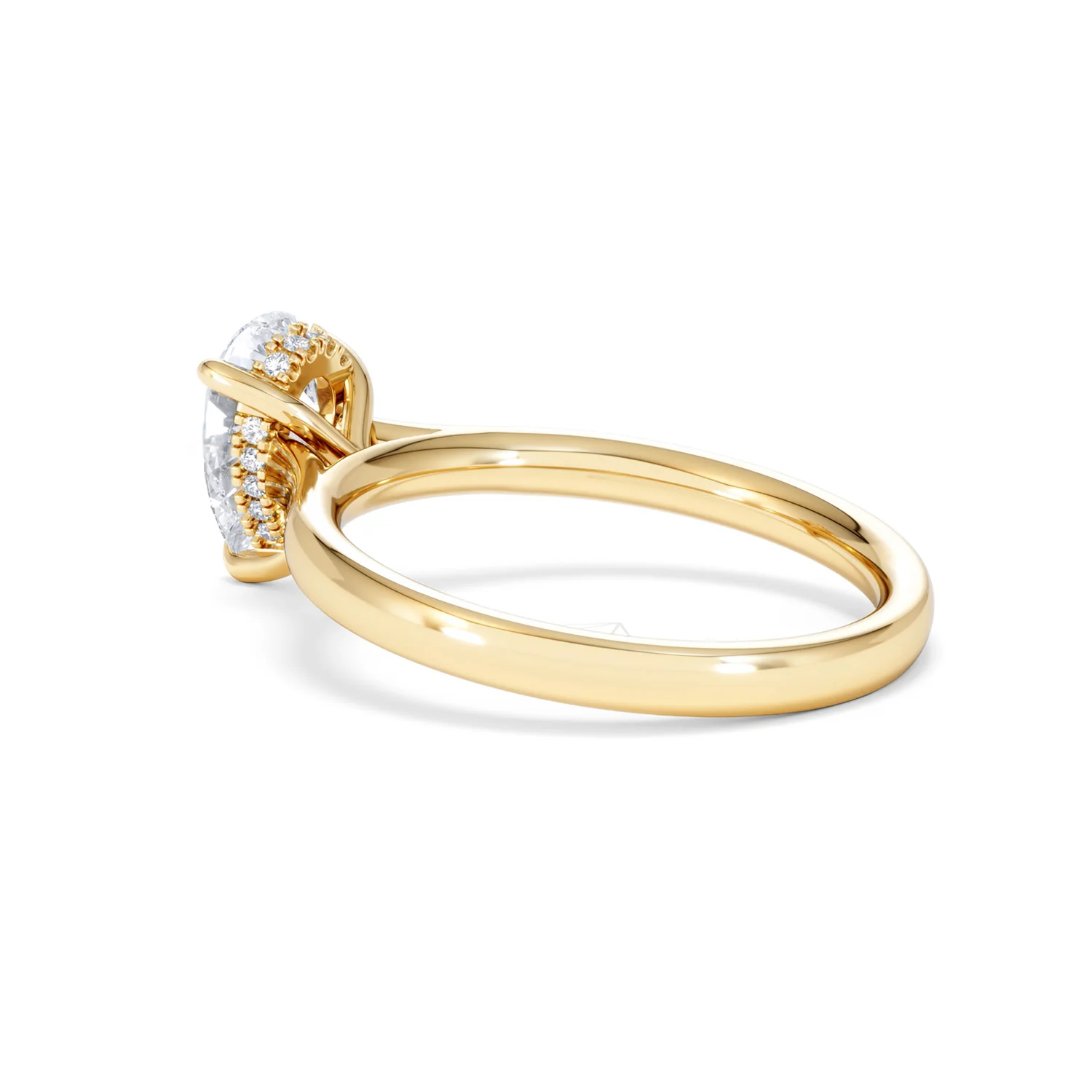 Amora Pear 1.07ct Hidden Halo Lab Diamond Engagement Ring F/VS Set in 18K Gold - Image 60