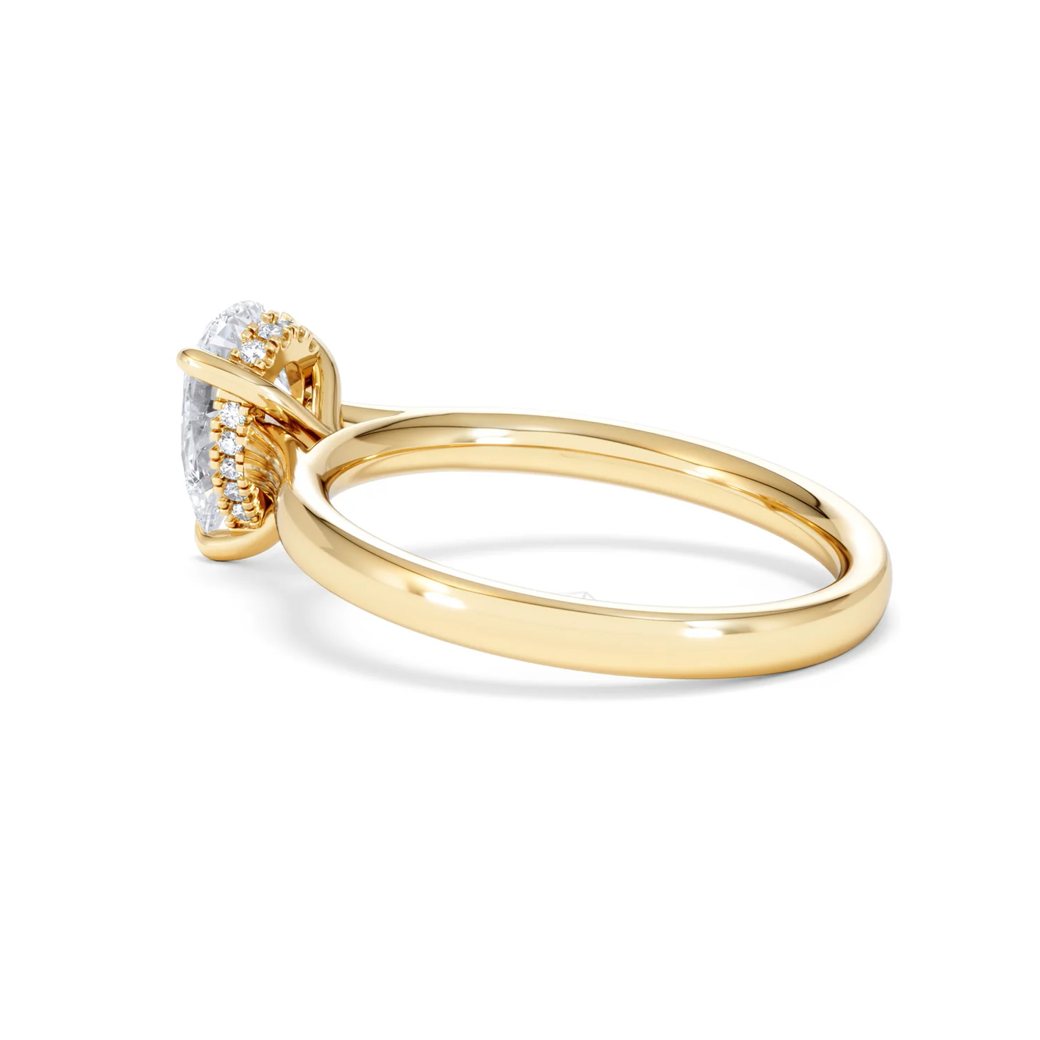 Amora Pear 1.07ct Hidden Halo Lab Diamond Engagement Ring F/VS Set in 18K Gold - Image 61