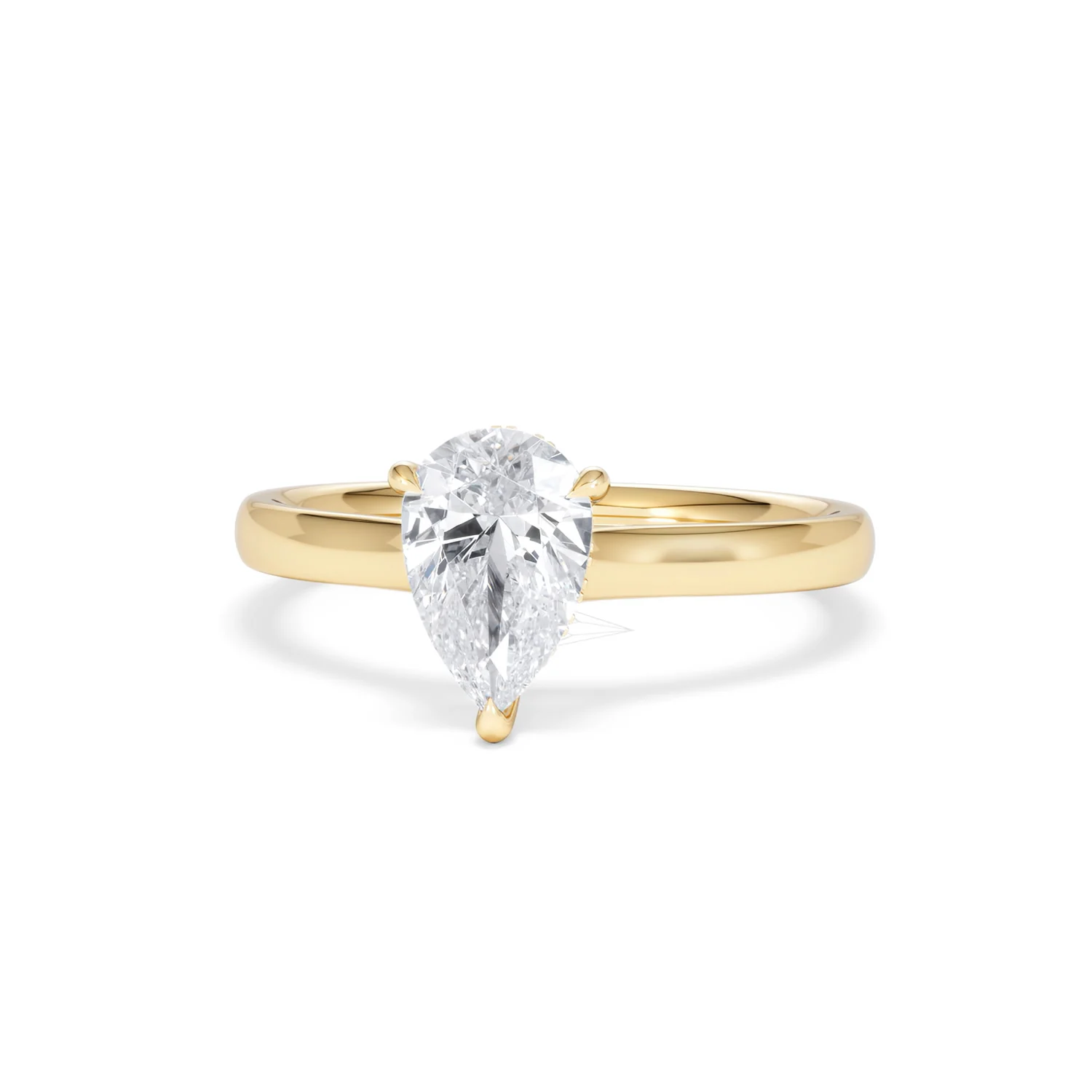 Amora Pear 1.07ct Hidden Halo Lab Diamond Engagement Ring F/VS Set in 18K Gold - Image 86