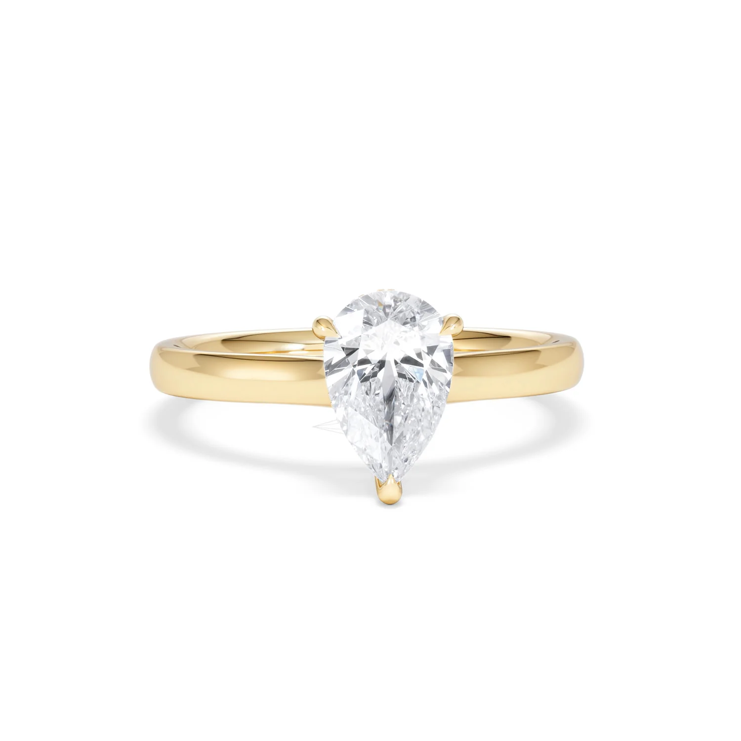 Amora Pear 1.07ct Hidden Halo Lab Diamond Engagement Ring F/VS Set in 18K Gold - Image 9
