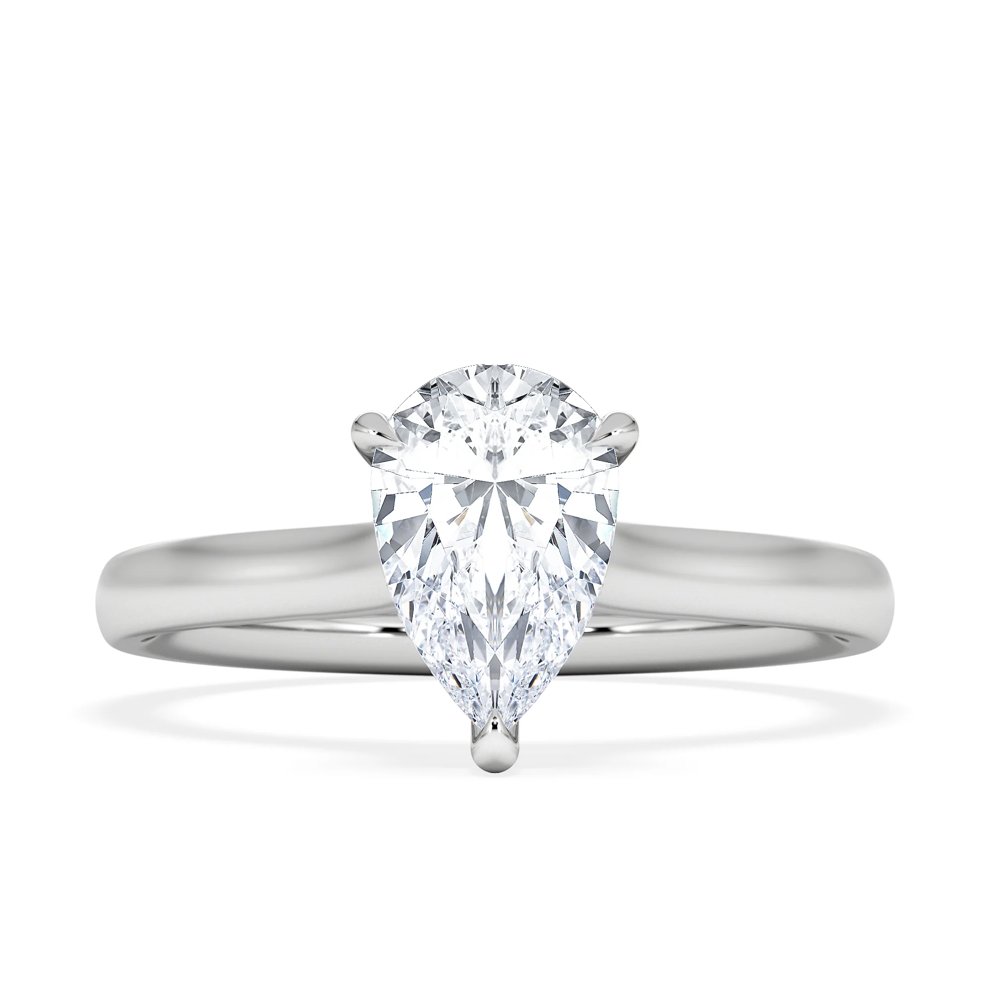 Amora Pear 1.07ct Hidden Halo Lab Diamond Engagement Ring F/VS Set in 18K White Gold - Image 6
